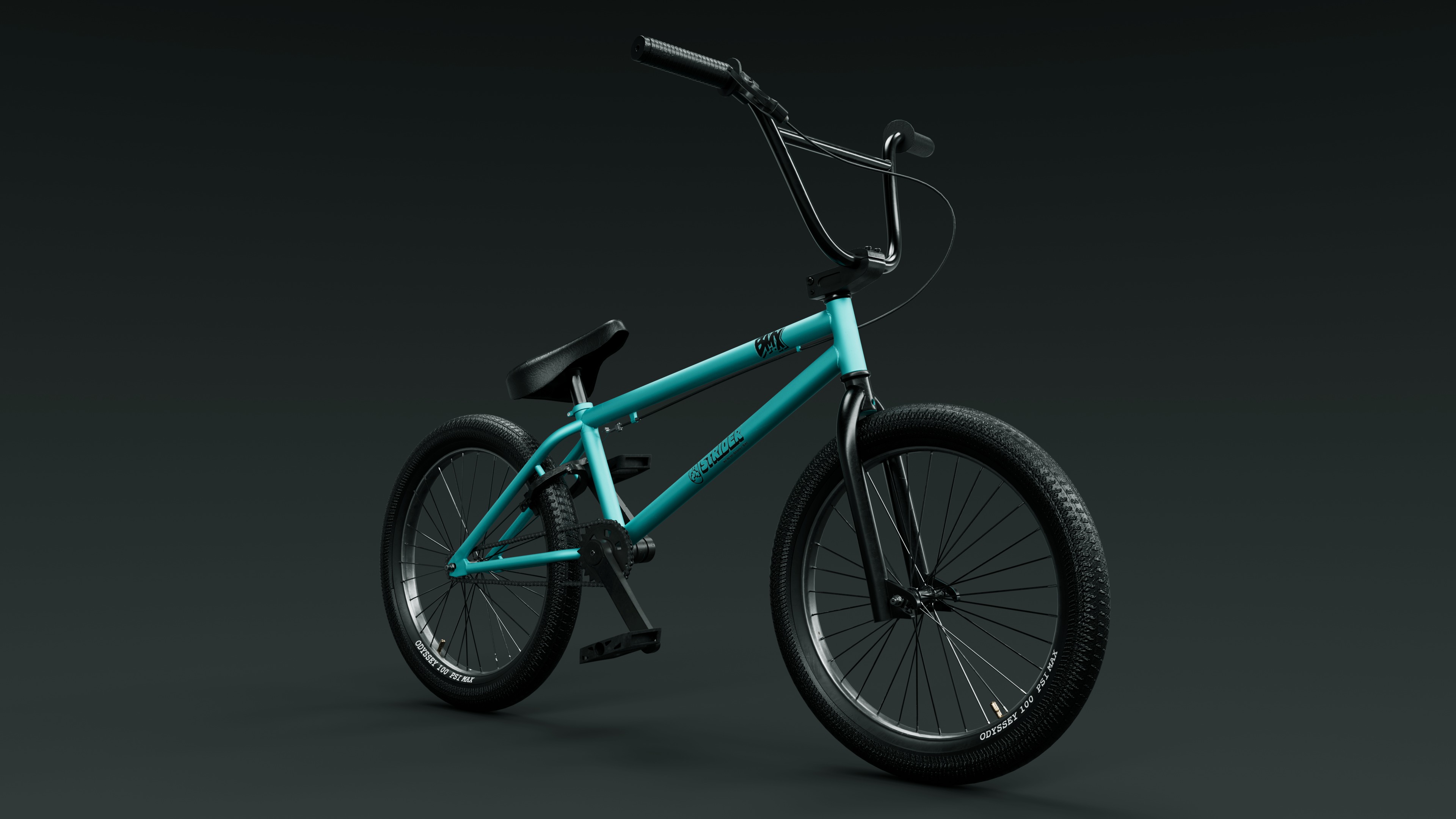  BMX Bicycle 3D model - Low-poly -high Poly 3D model Low-poly 3D model_6