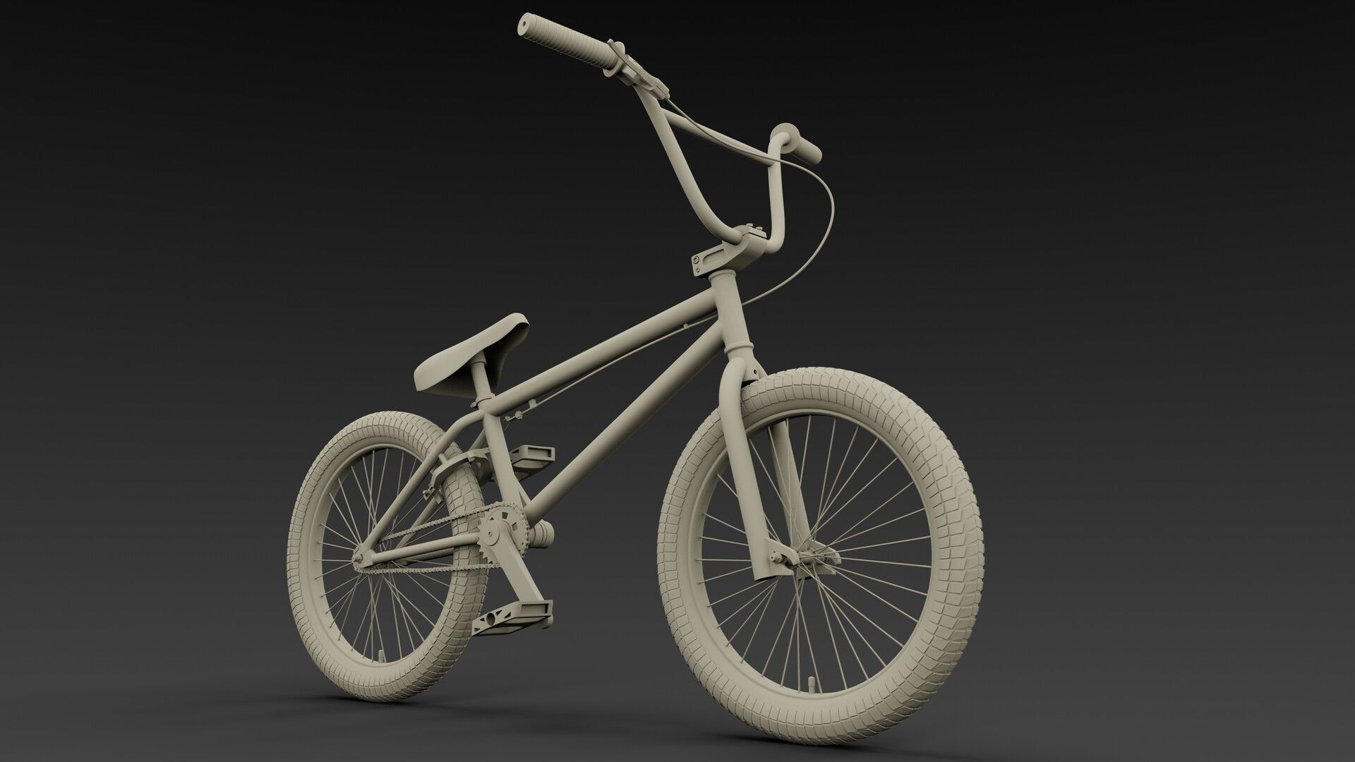  BMX Bicycle 3D model - Low-poly -high Poly 3D model Low-poly 3D model_8