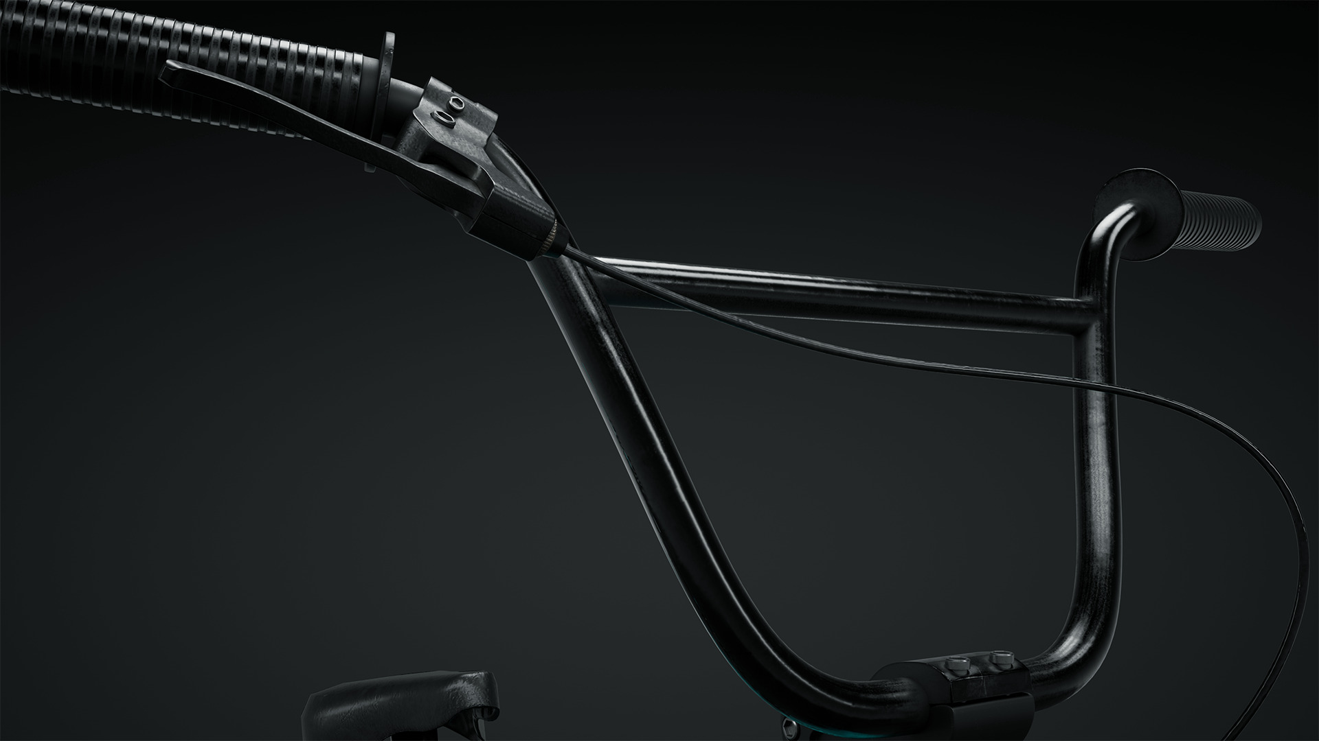  BMX Bicycle 3D model - Low-poly -high Poly 3D model Low-poly 3D model_4