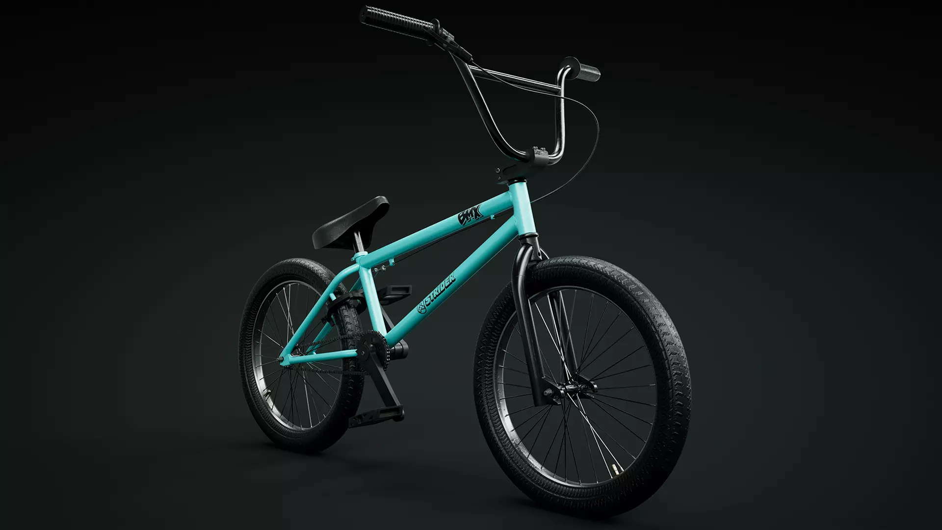  BMX Bicycle 3D model - Low-poly -high Poly 3D model Low-poly 3D model_0