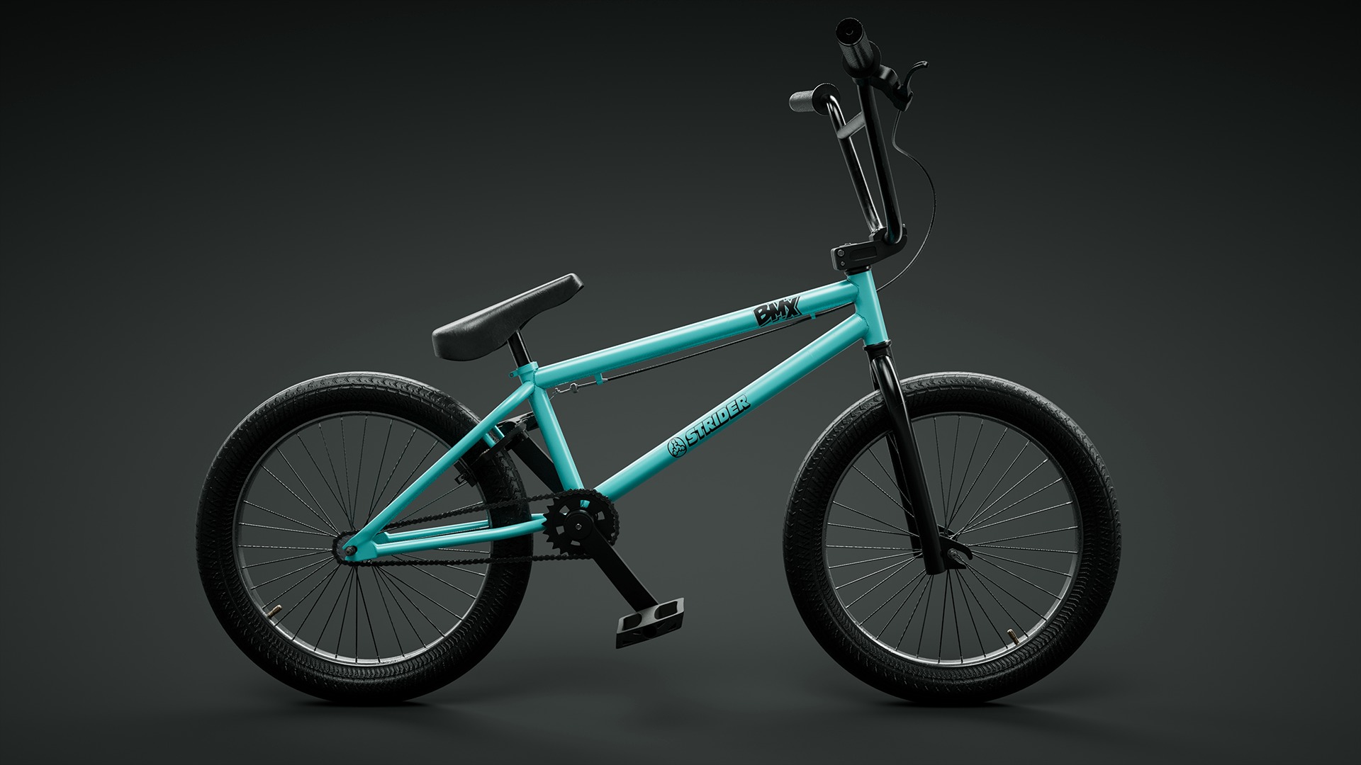  BMX Bicycle 3D model - Low-poly -high Poly 3D model Low-poly 3D model_3
