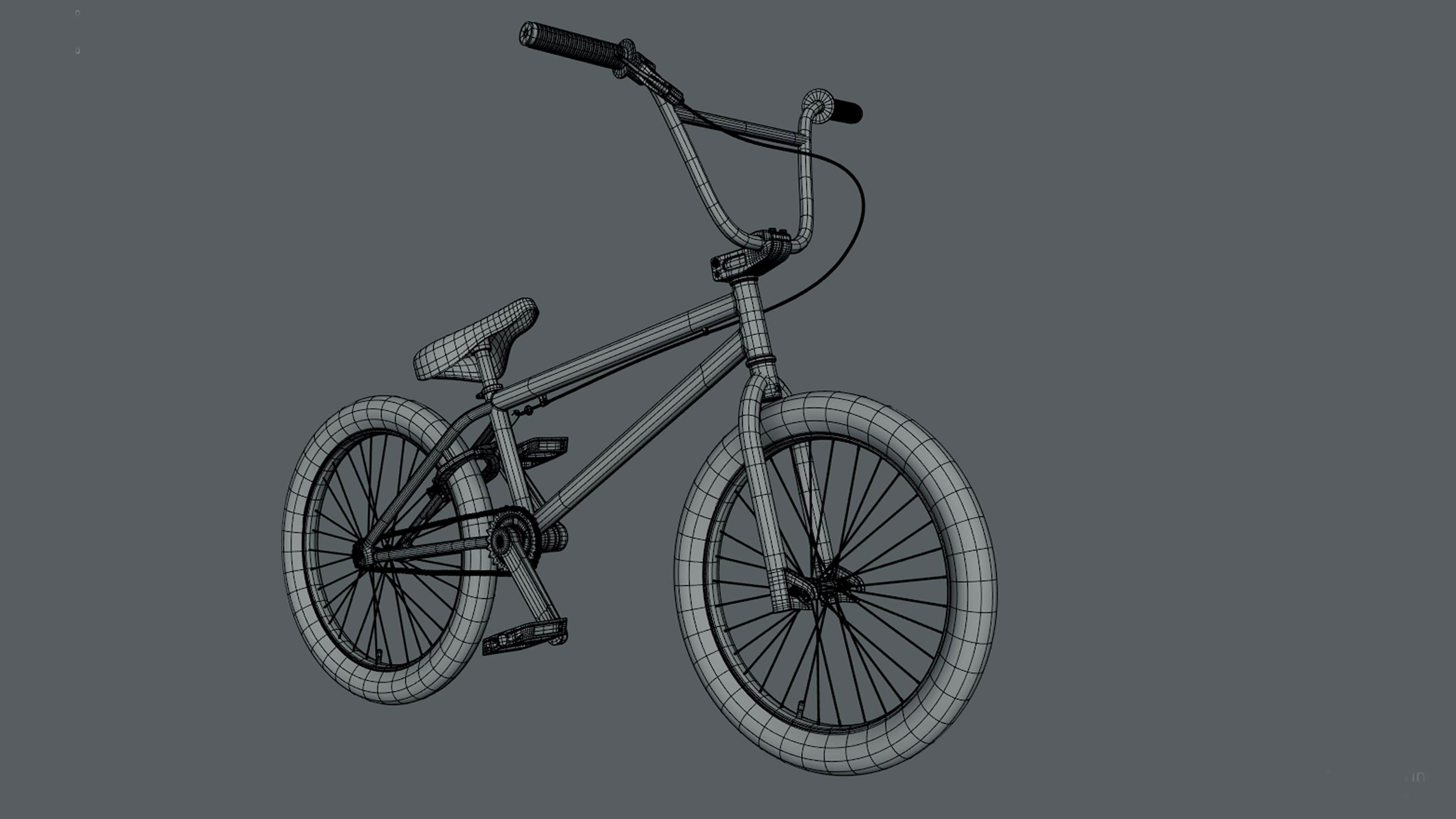  BMX Bicycle 3D model - Low-poly -high Poly 3D model Low-poly 3D model_10