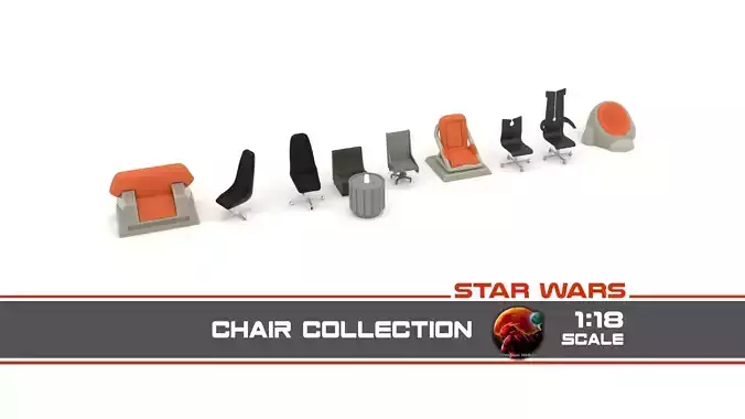 Star Wars Chair collection 1-18 scale Kenner Hasbro 