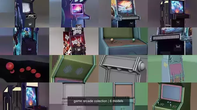 game arcade colection 3D Model Collection