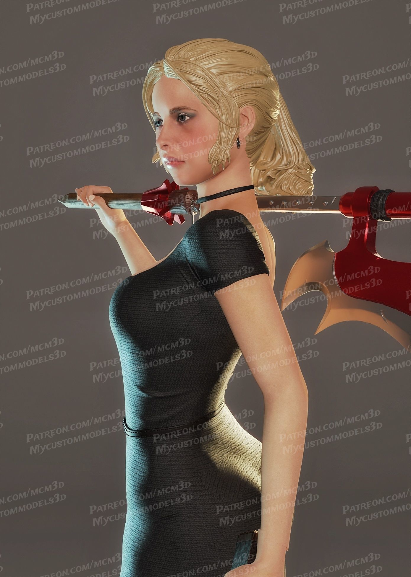 Buffy the Vampire Slayer - SMG - STL  3D print model_4