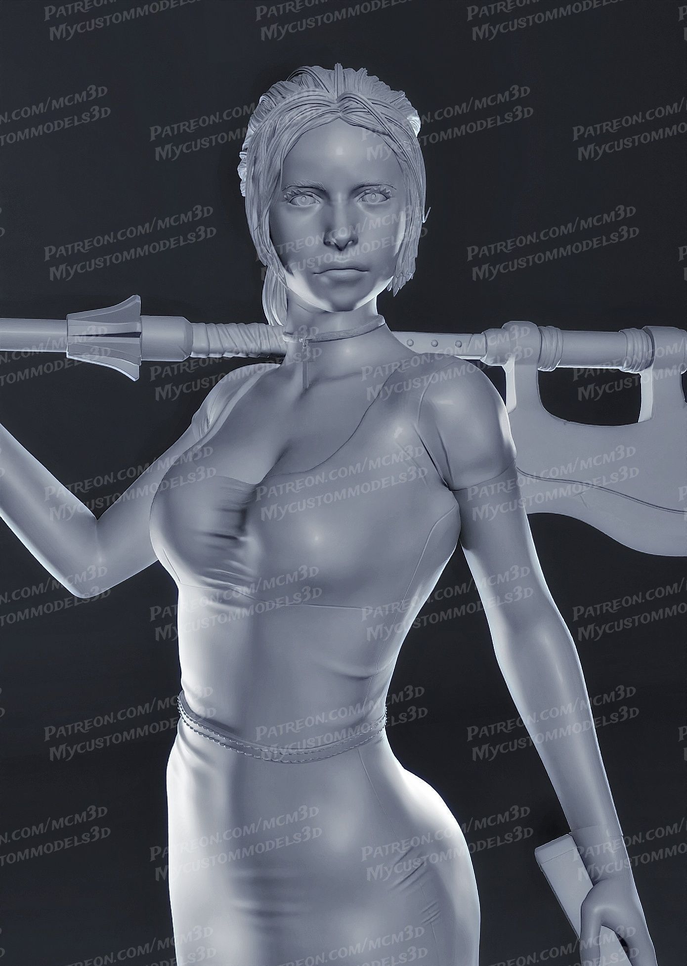 Buffy the Vampire Slayer - SMG - STL  3D print model_3