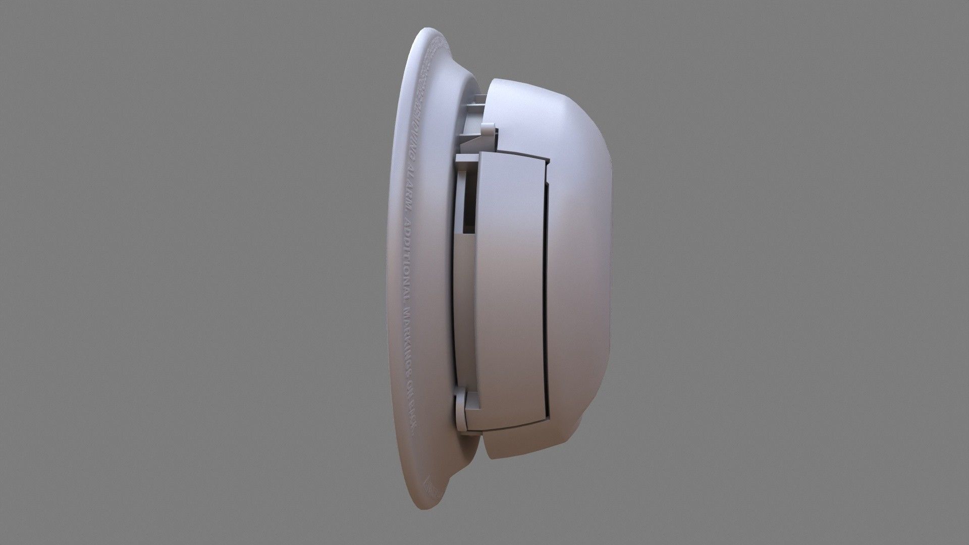 Smoke Detector Low-poly 3D model_4