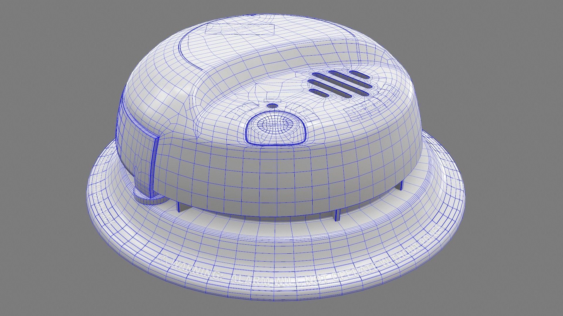 Smoke Detector Low-poly 3D model_16