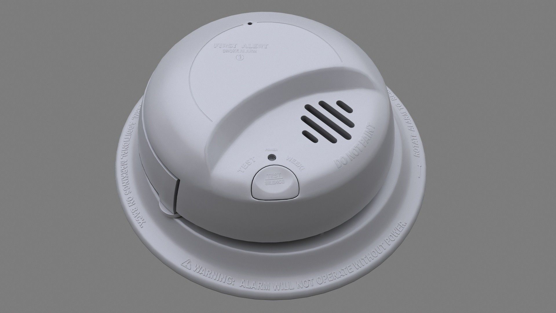 Smoke Detector Low-poly 3D model_9