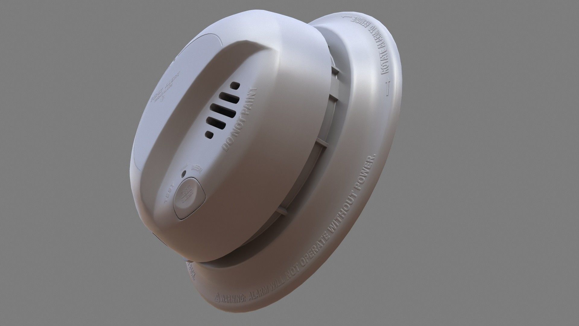 Smoke Detector Low-poly 3D model_5
