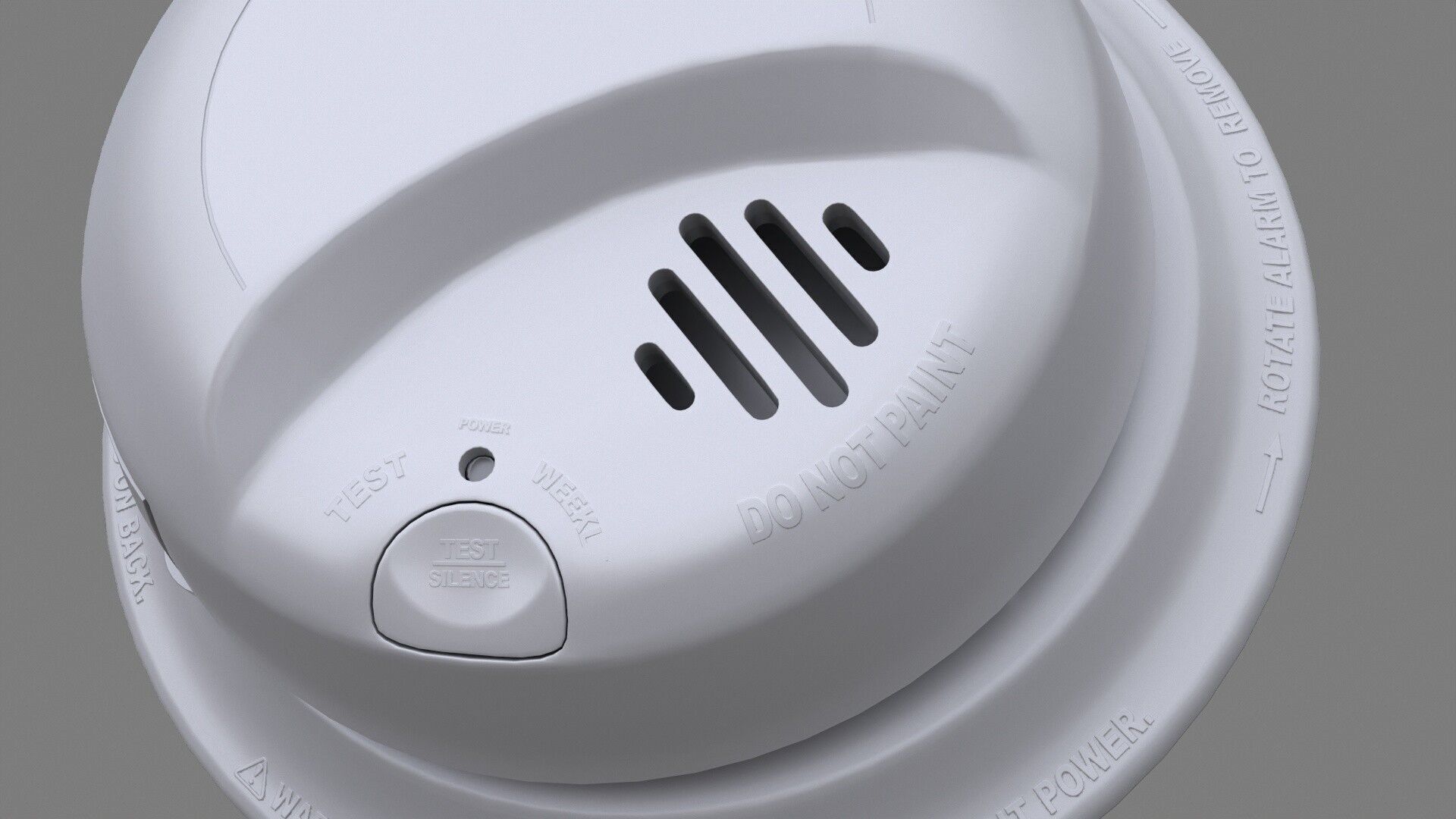 Smoke Detector Low-poly 3D model_10