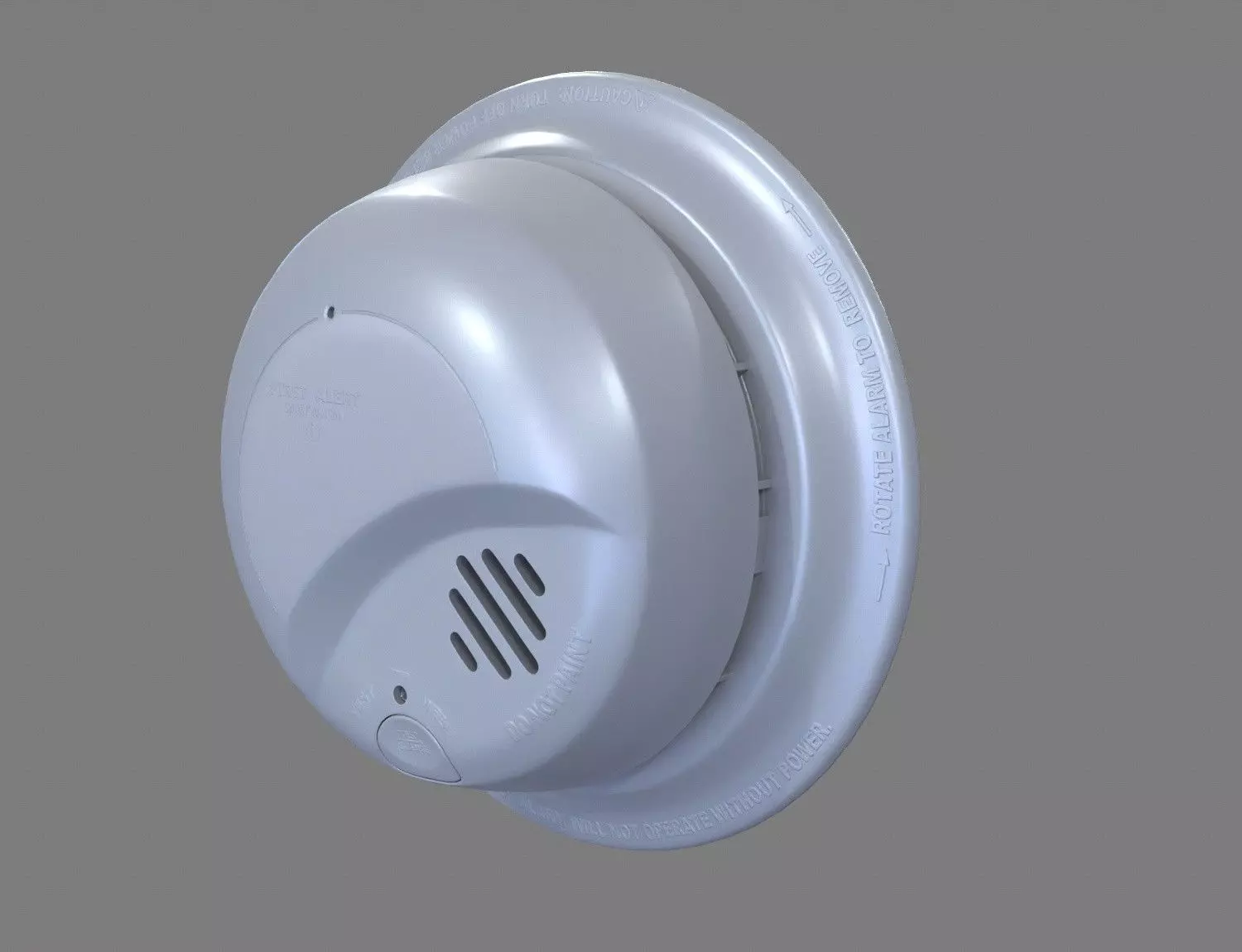 Smoke Detector Low-poly 3D model_0