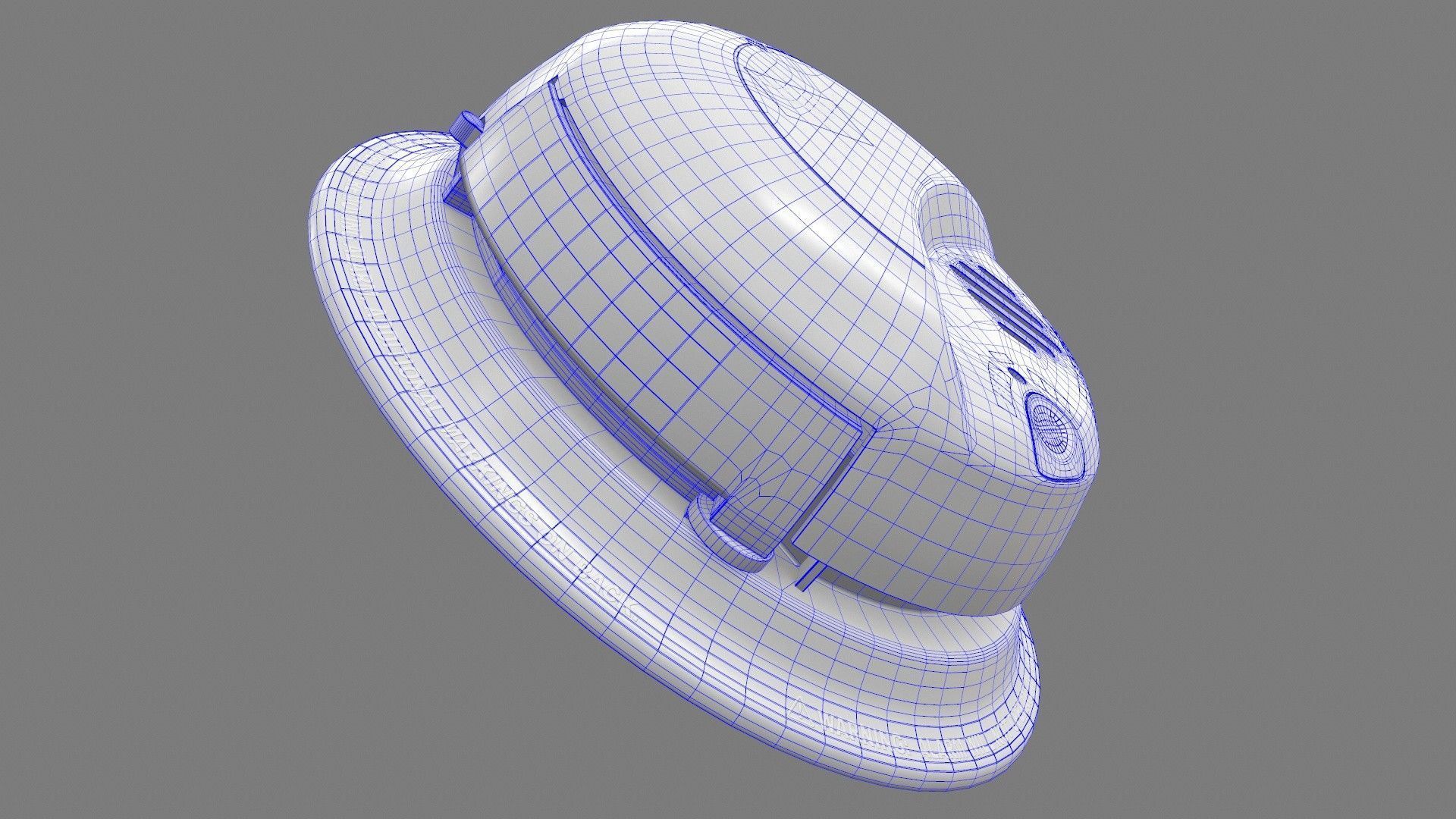 Smoke Detector Low-poly 3D model_17