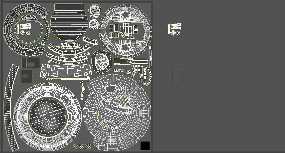 Smoke Detector Low-poly 3D model_23