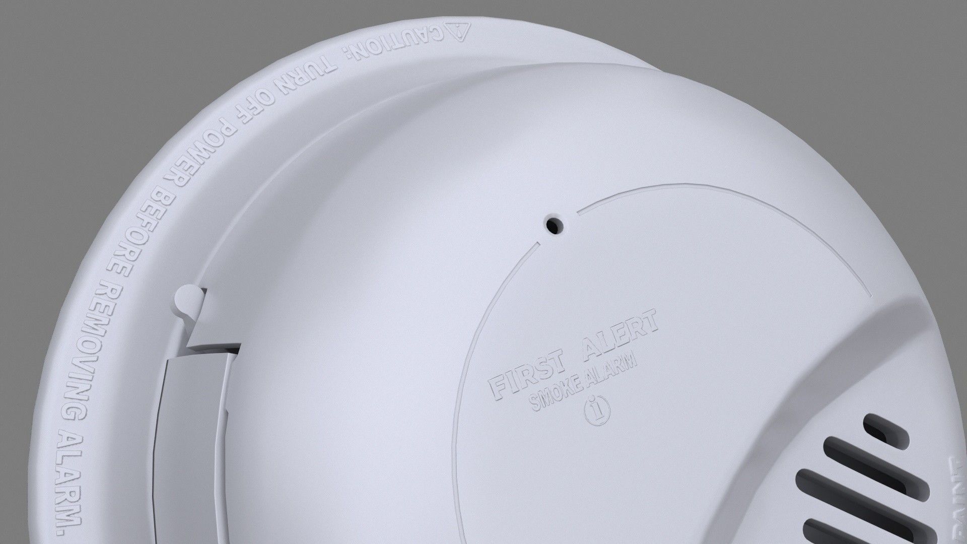 Smoke Detector Low-poly 3D model_11