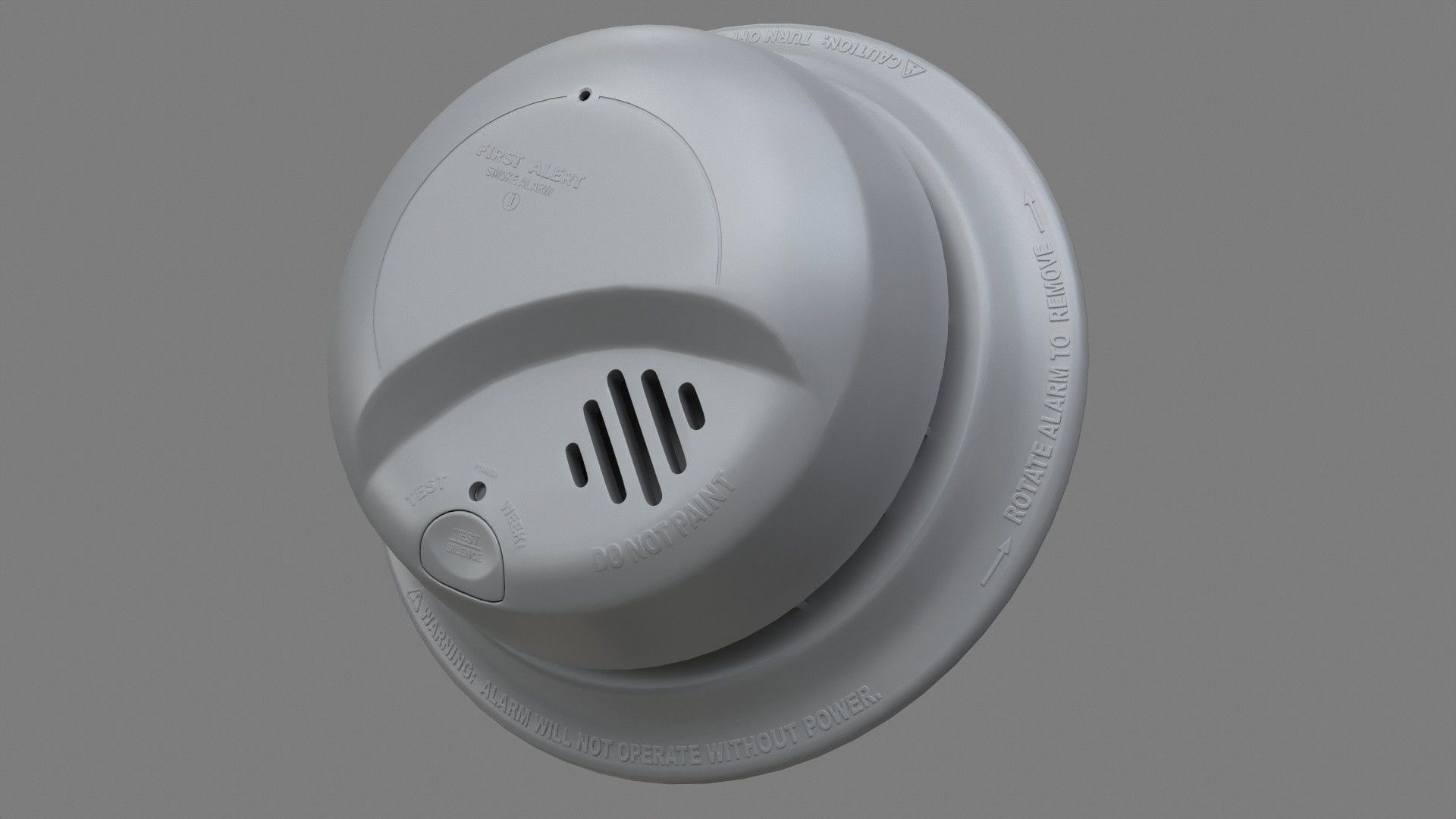 Smoke Detector Low-poly 3D model_7