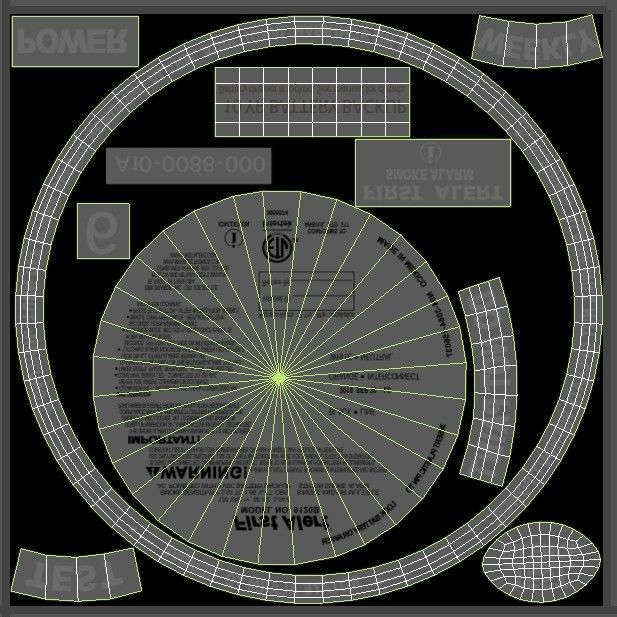 Smoke Detector Low-poly 3D model_24