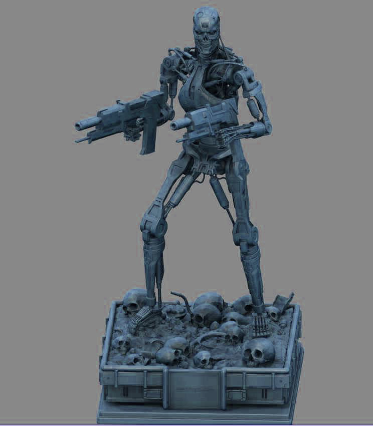 Terminator T-800 Endoskeleton 3D print model_2