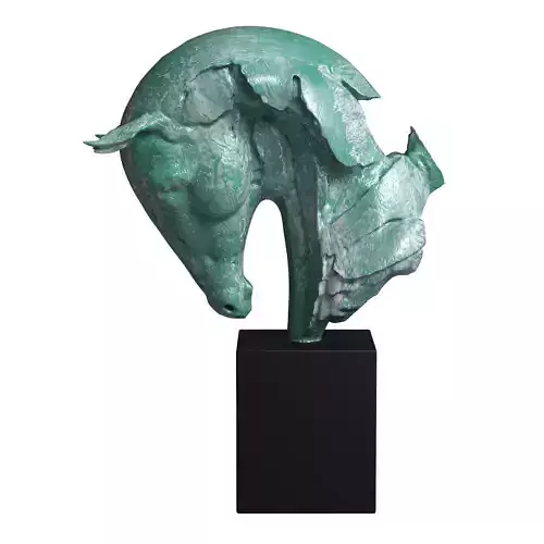 Abstract horse sculpture