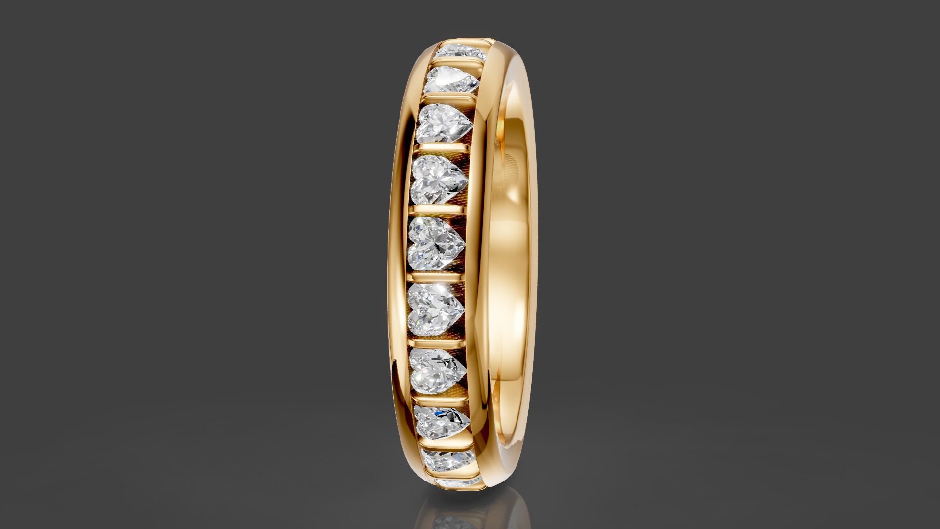 Heart Infinity Ring 3D print model_2