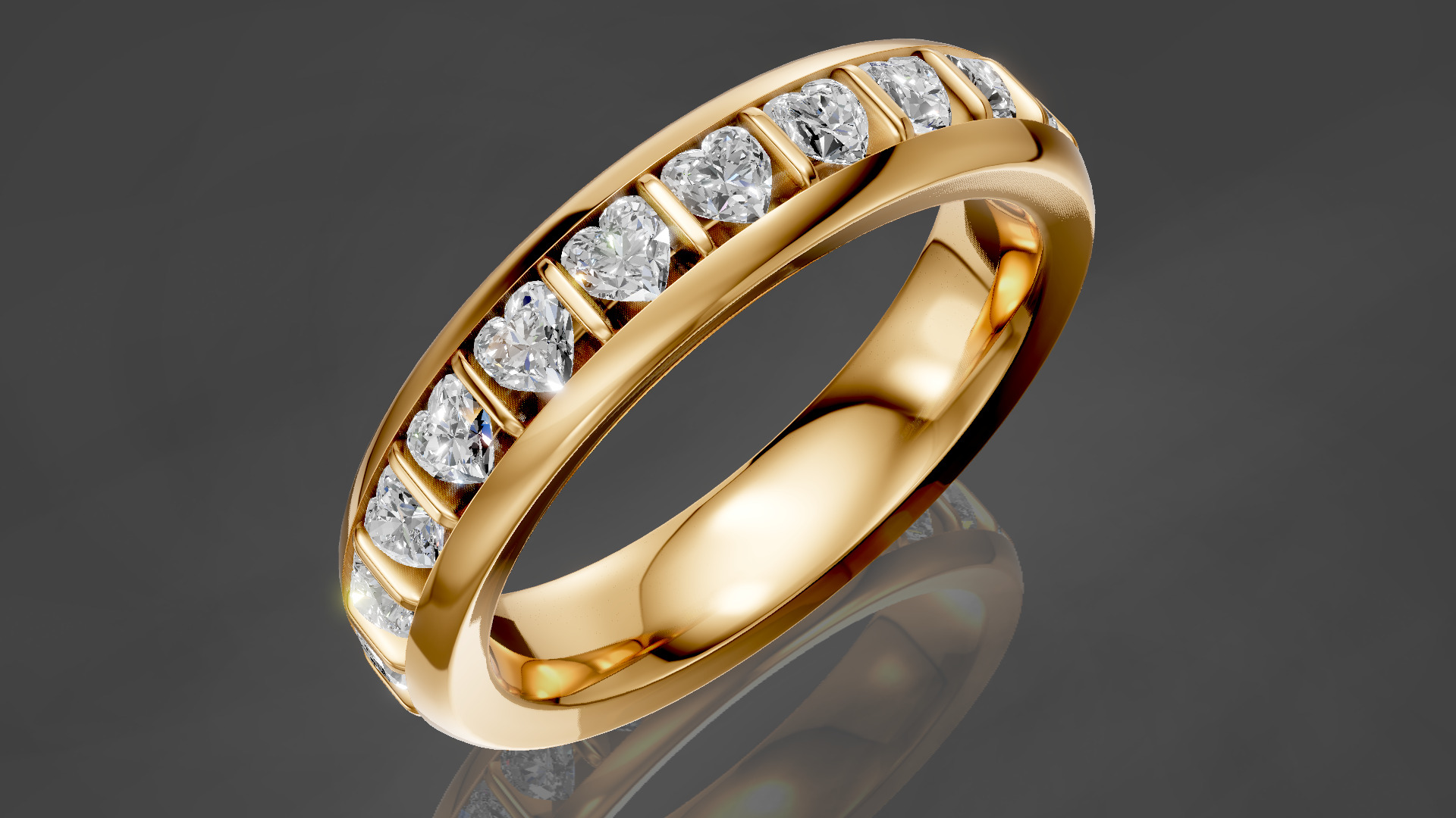 Heart Infinity Ring 3D print model_6