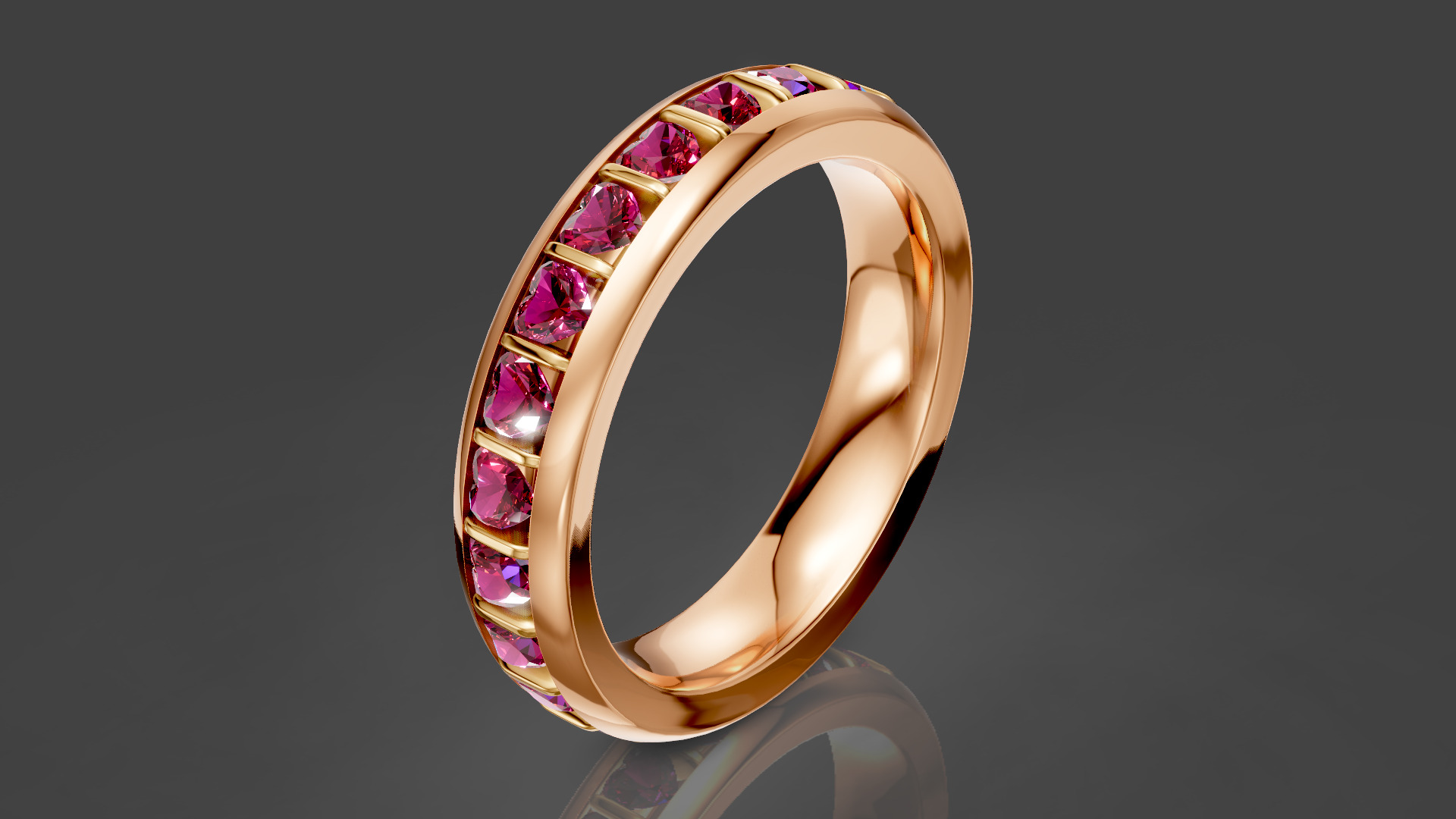 Heart Infinity Ring 3D print model_4