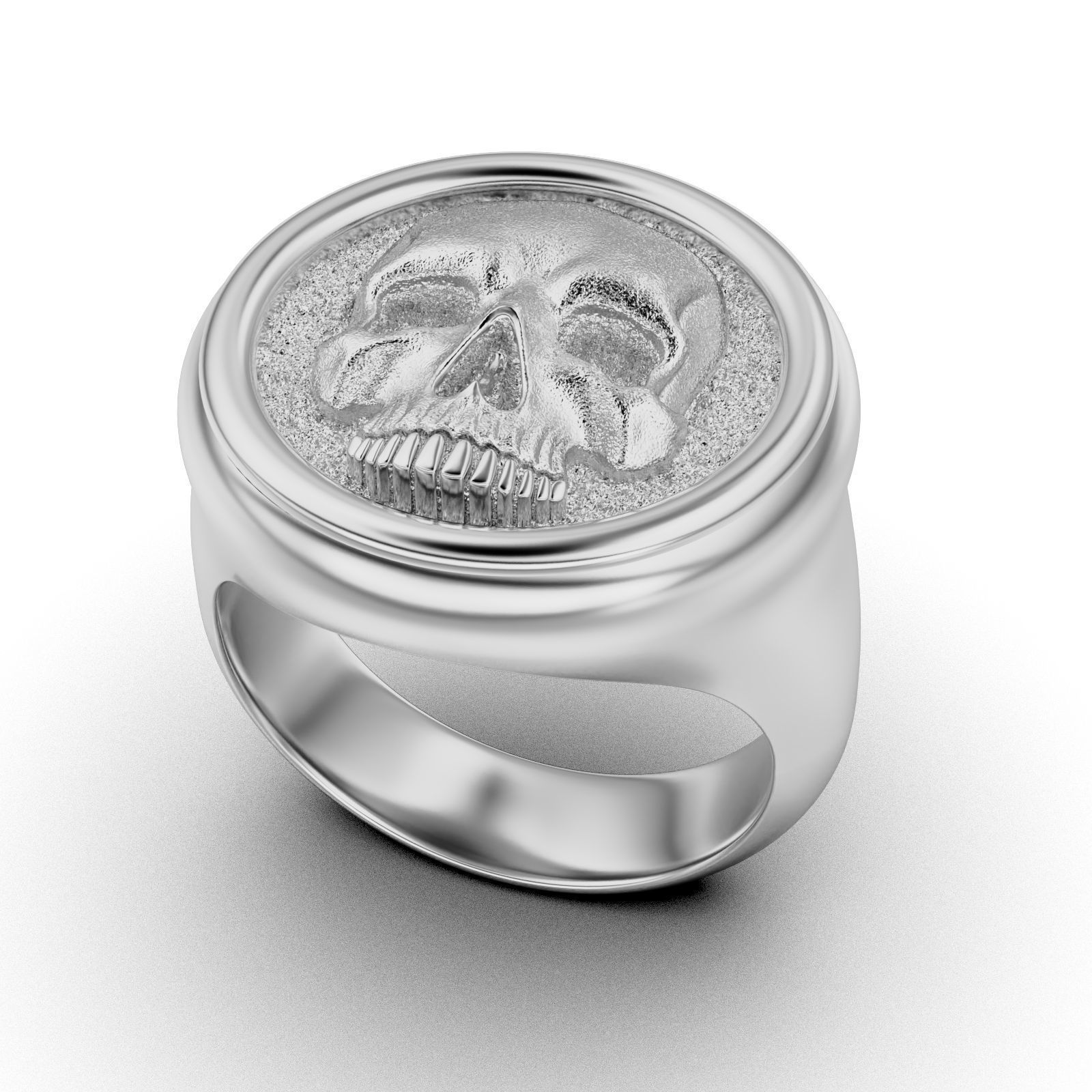 Skull Signet Ring 3D print model_22
