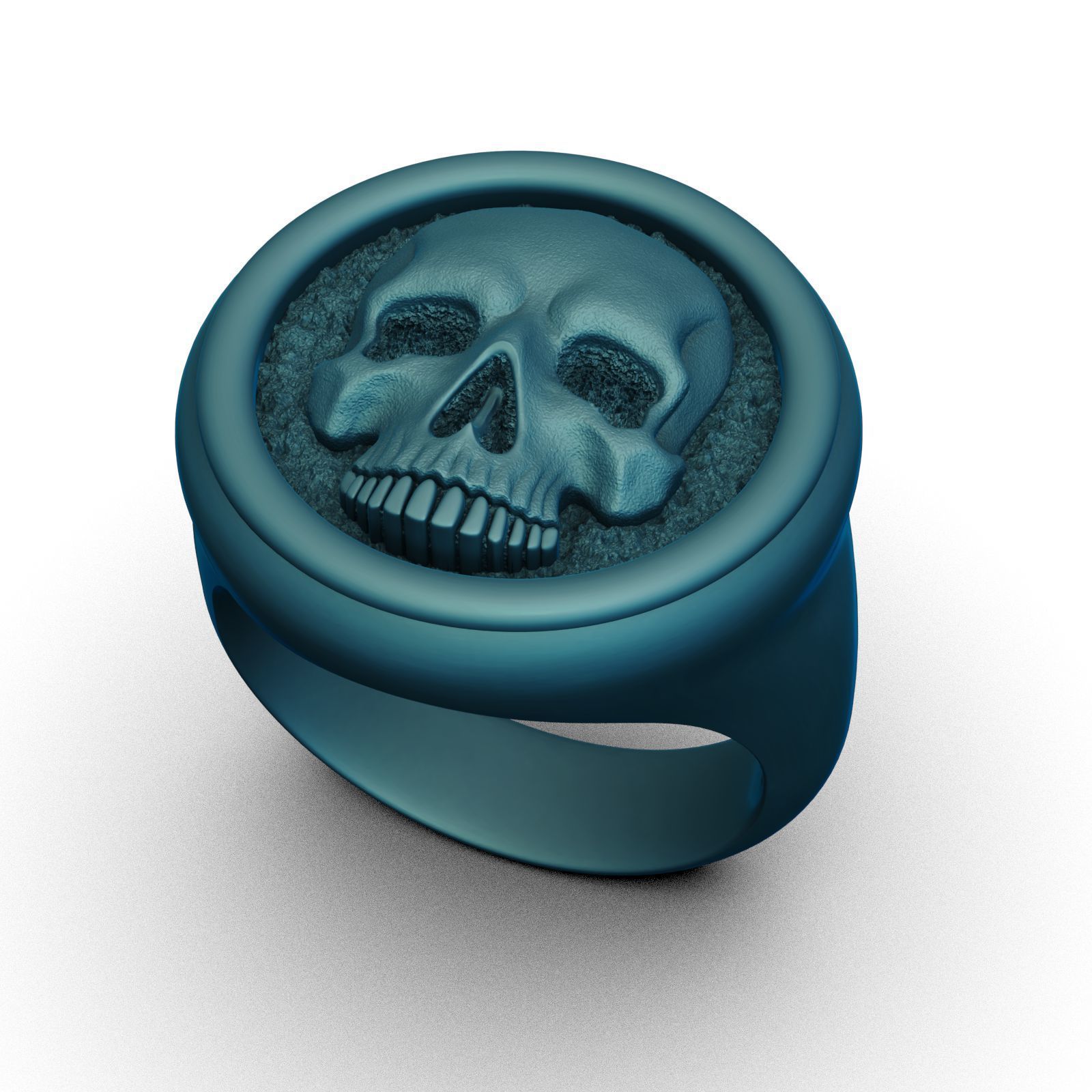 Skull Signet Ring 3D print model_33