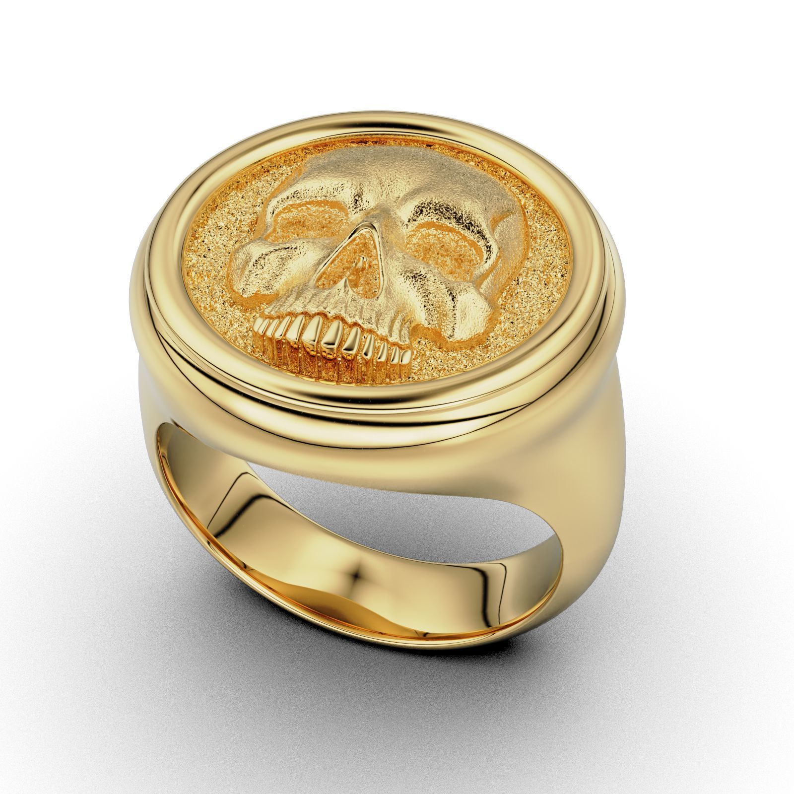Skull Signet Ring 3D print model_28