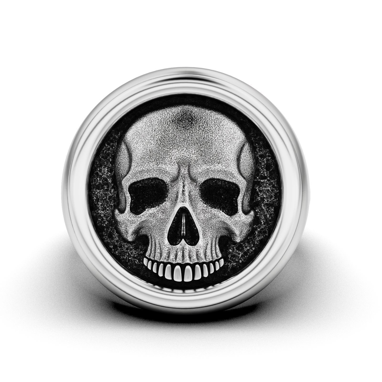 Skull Signet Ring 3D print model_3