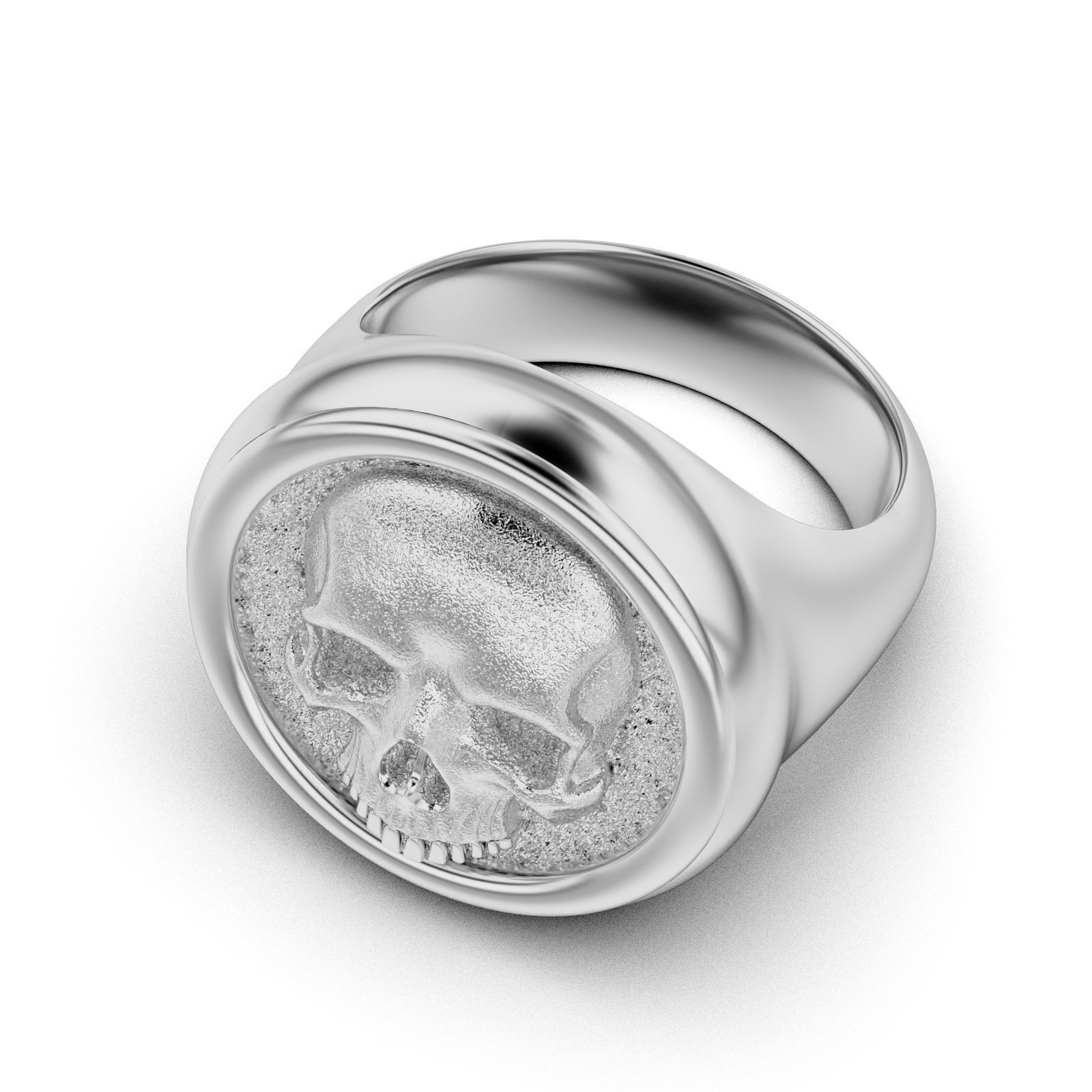Skull Signet Ring 3D print model_24