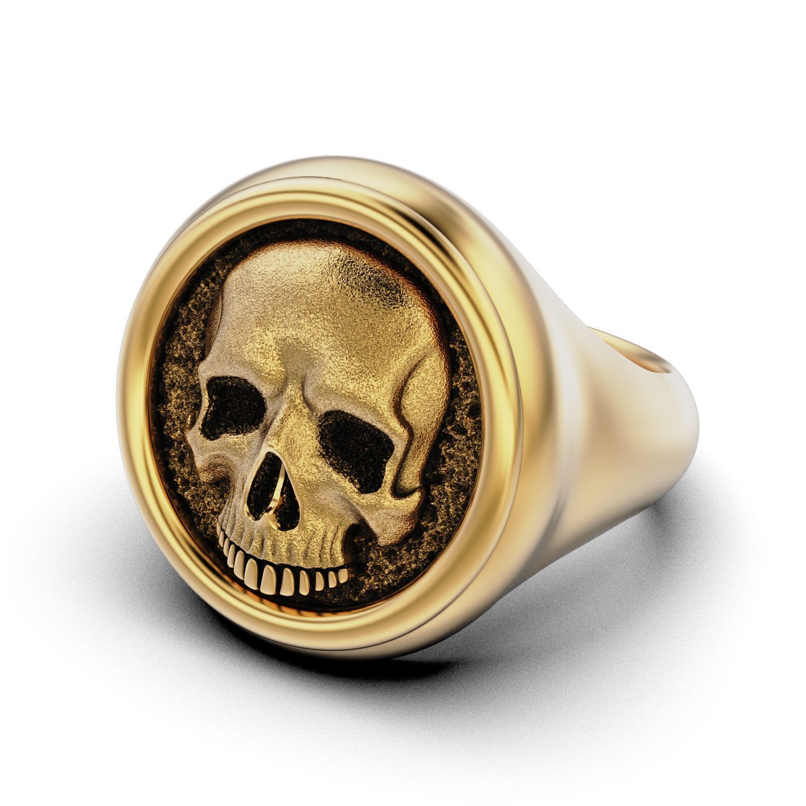 Skull Signet Ring 3D print model_12