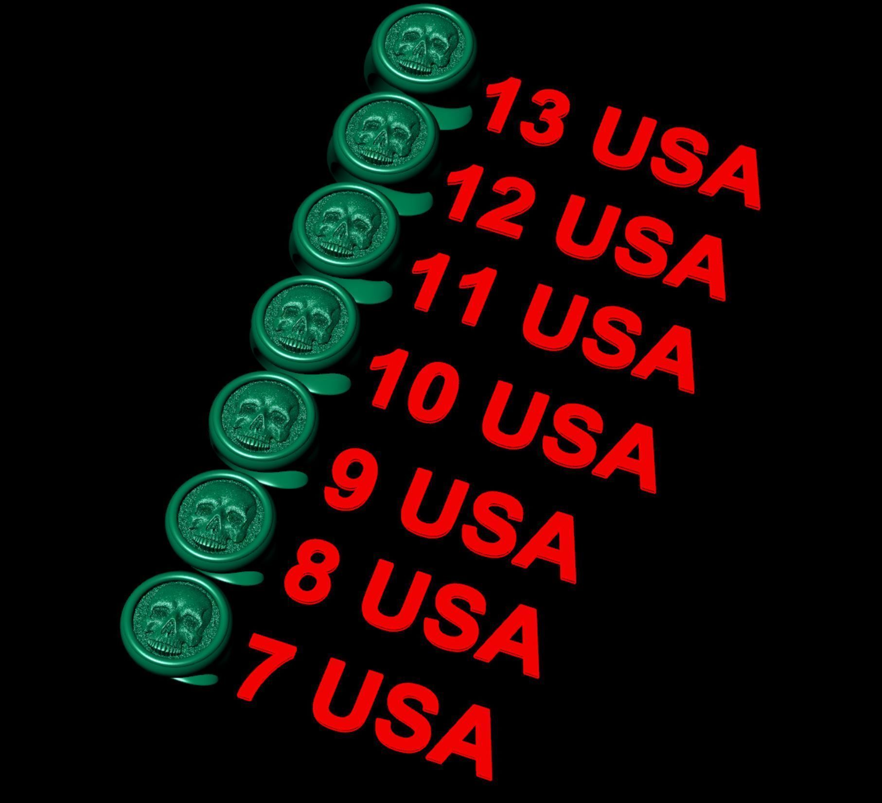 Skull Signet Ring 3D print model_11