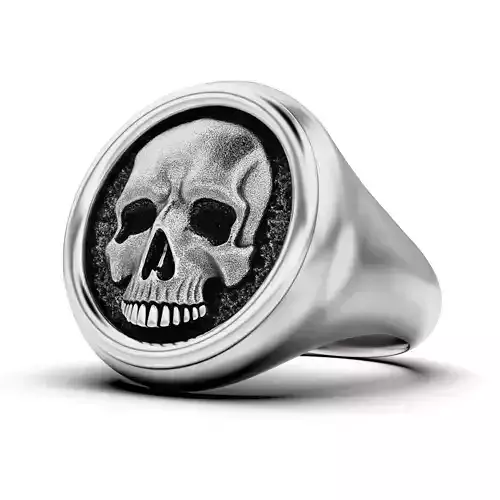 Skull Signet Ring 3D print model