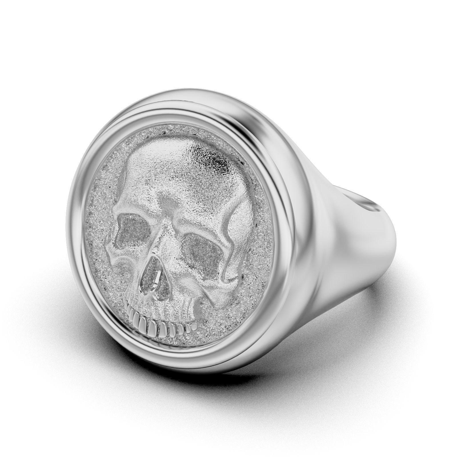Skull Signet Ring 3D print model_23