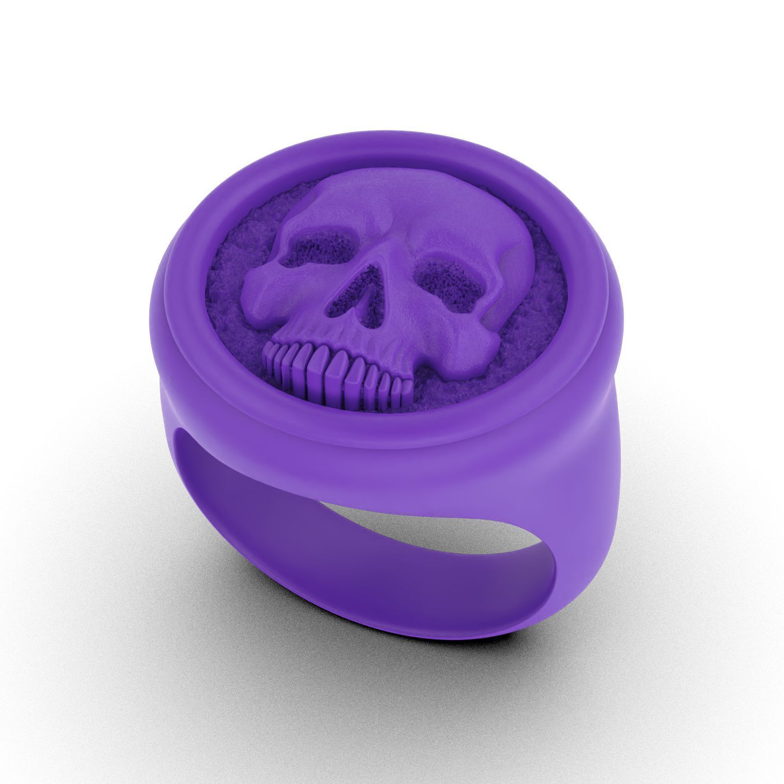 Skull Signet Ring 3D print model_8
