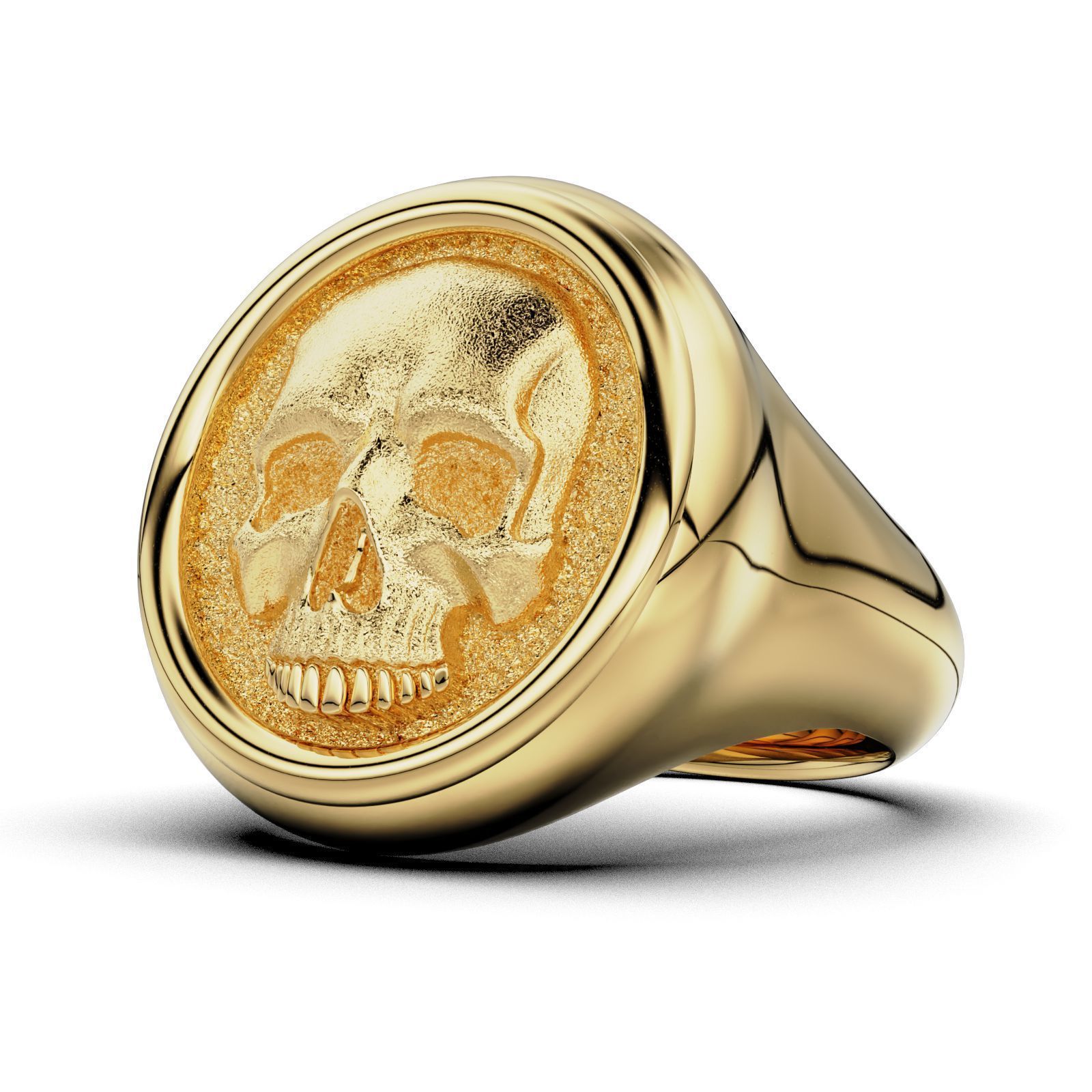 Skull Signet Ring 3D print model_30