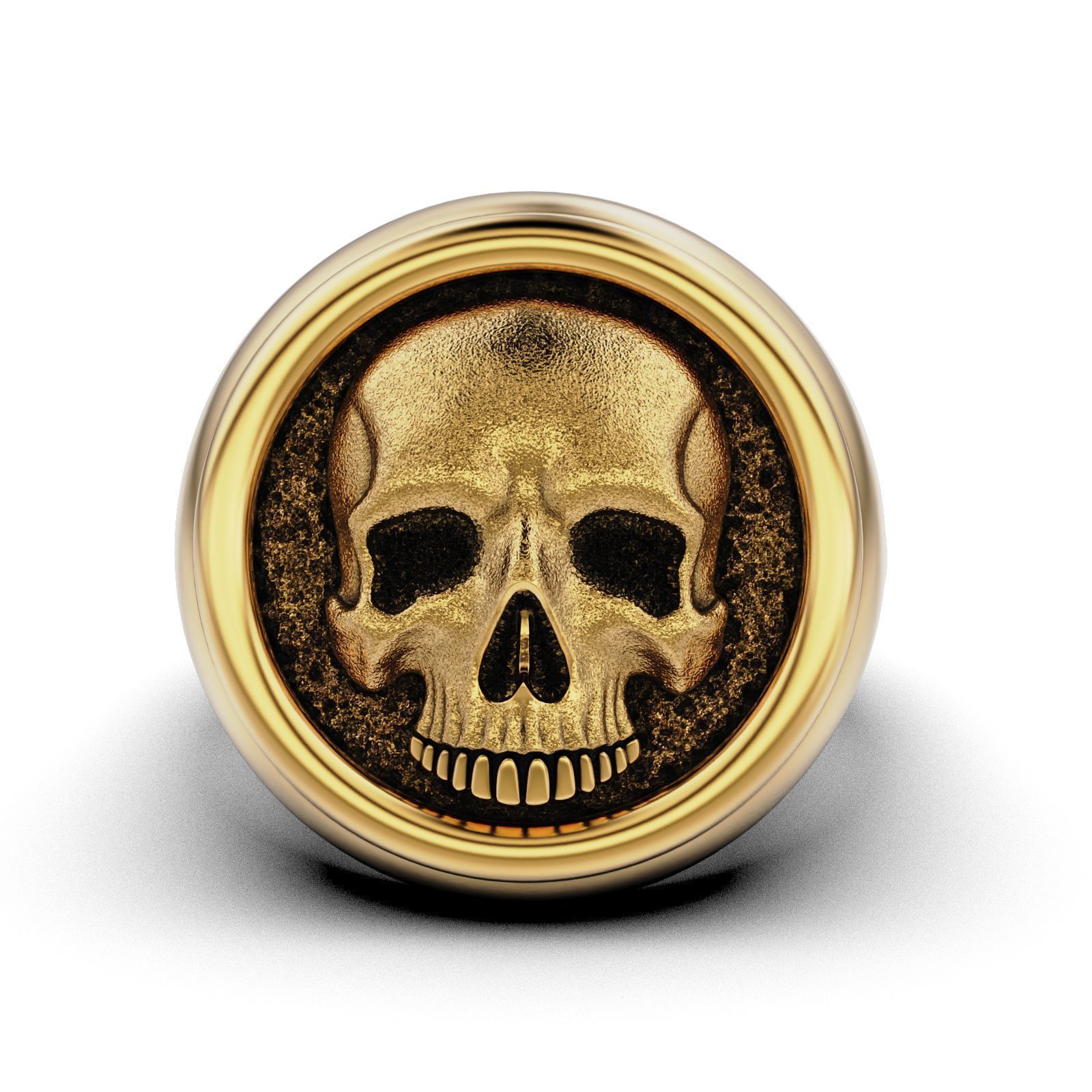 Skull Signet Ring 3D print model_14