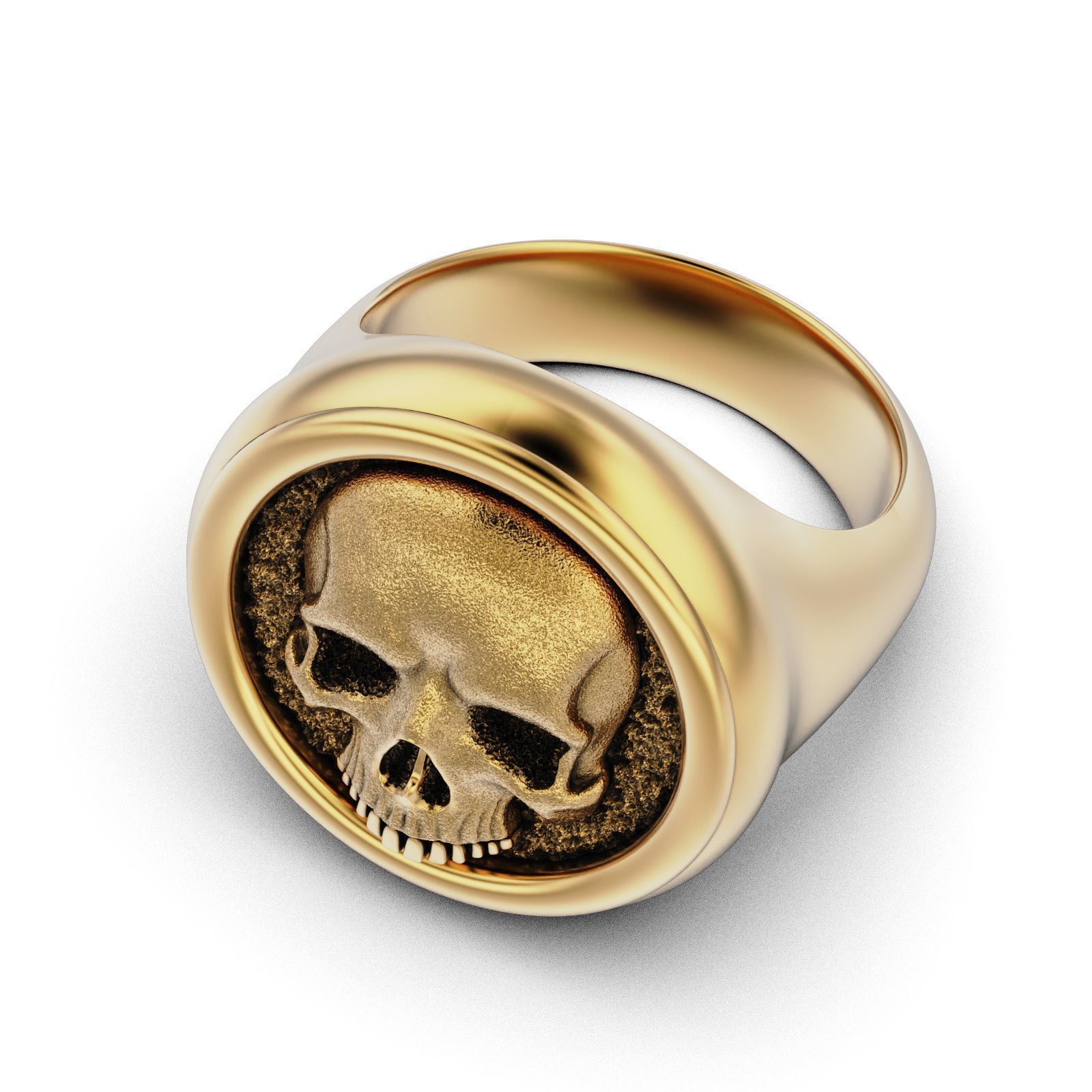Skull Signet Ring 3D print model_16