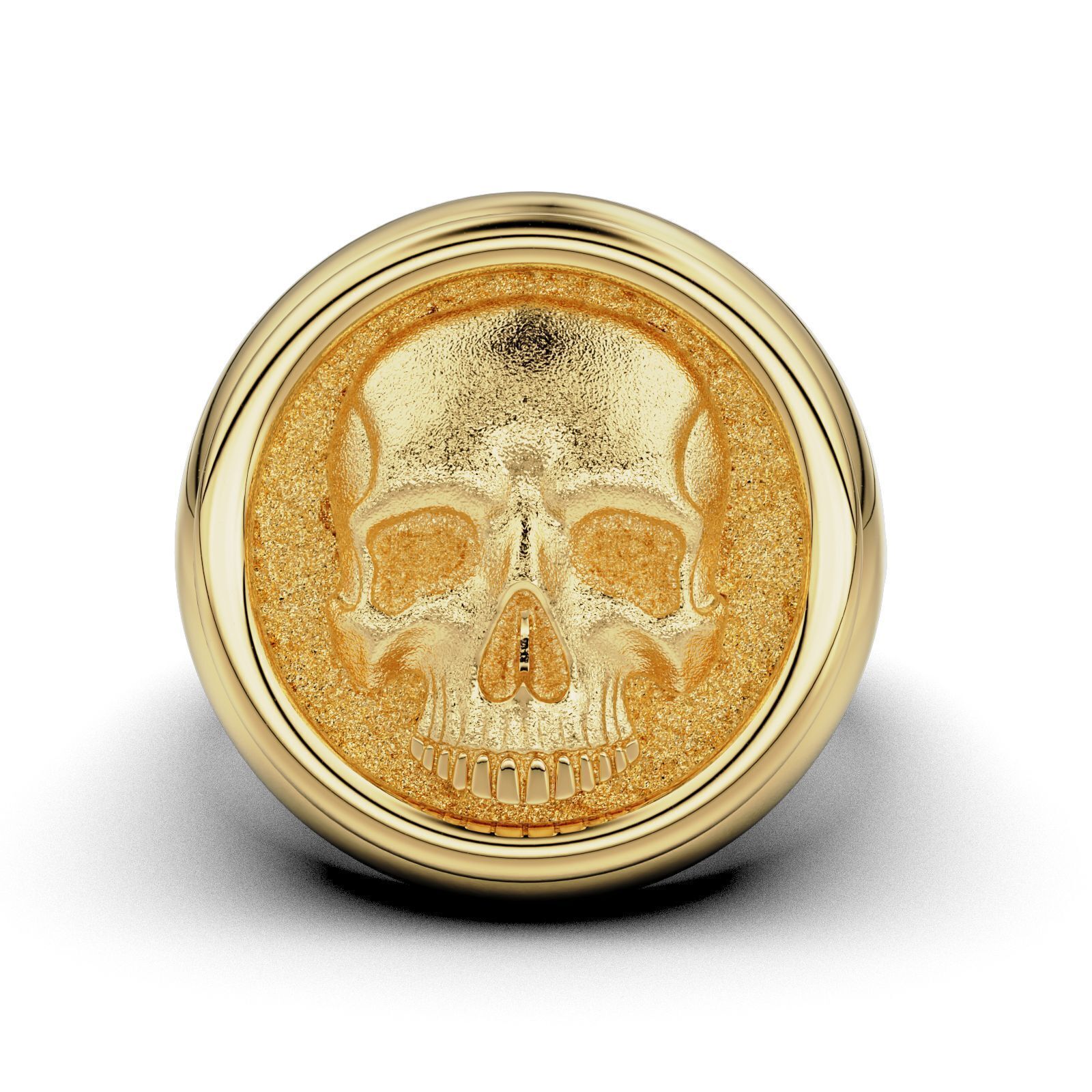 Skull Signet Ring 3D print model_29