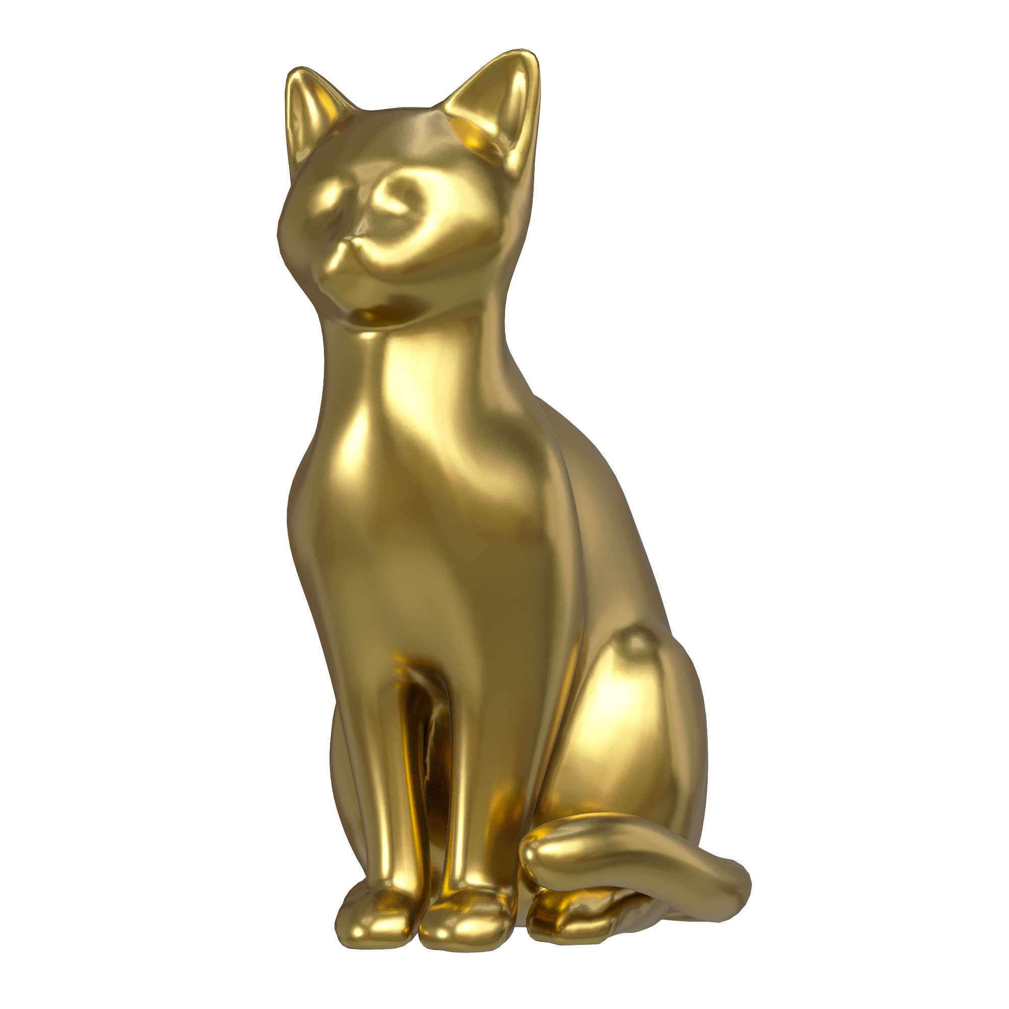 Cat Sculpture  3D model_2