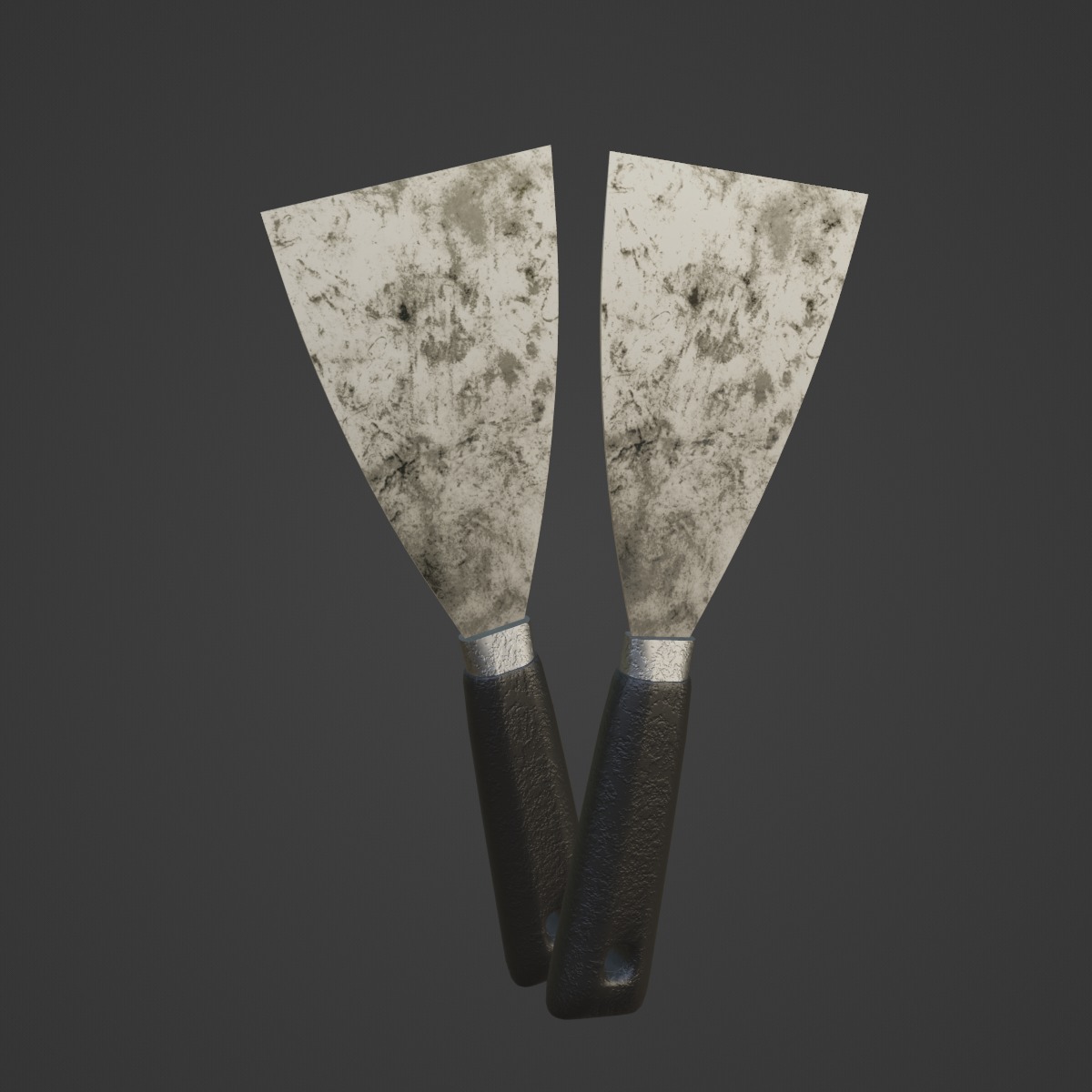 Industrial Spatula 04  Low-poly 3D model_6