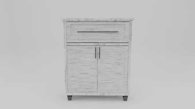 White wooden Cabinet model 3D