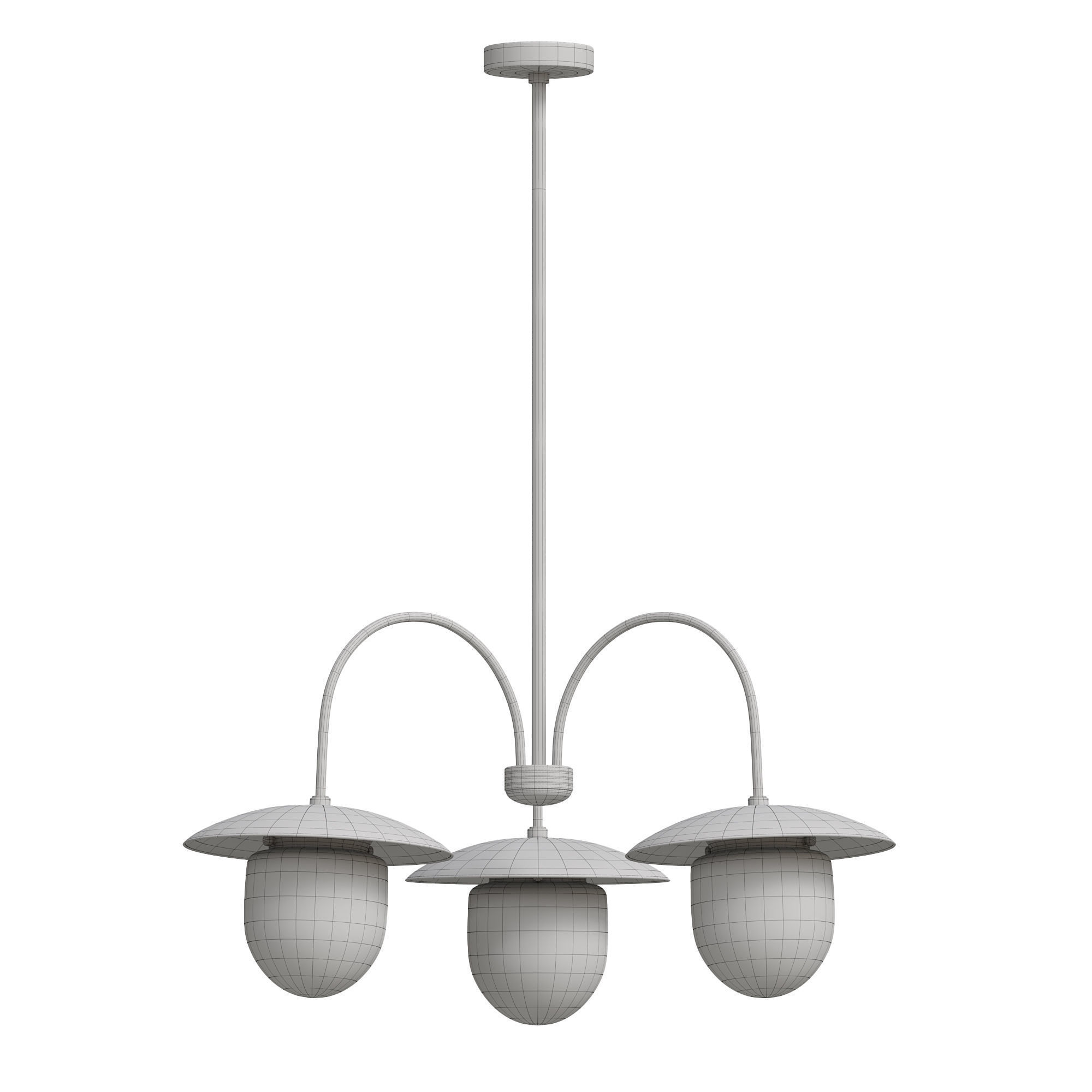 Fixture Curved Chandelier 3D model_1