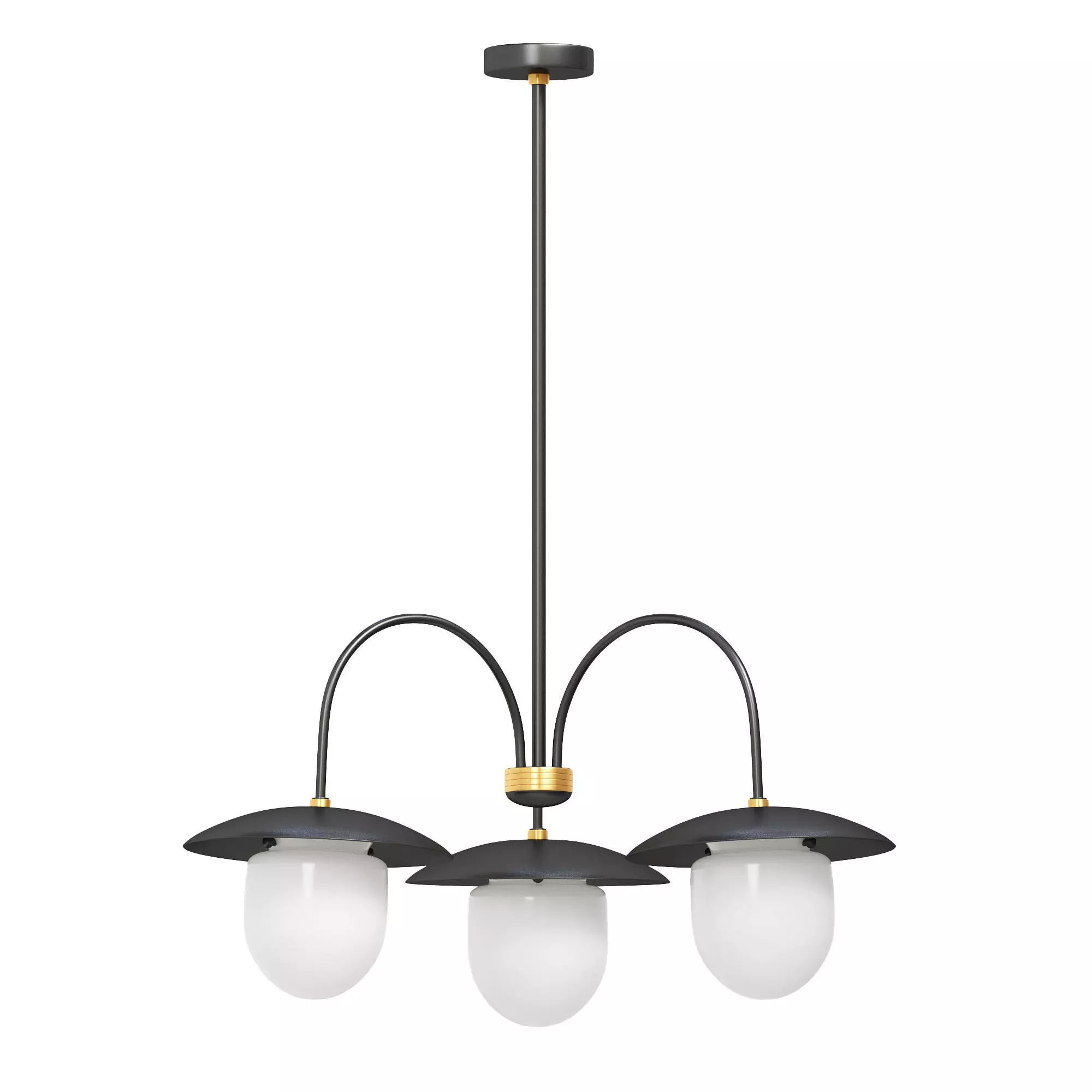 Fixture Curved Chandelier 3D model_0