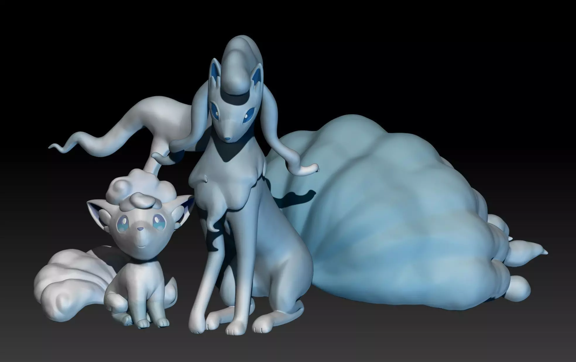 Pokemon Alolan Vulpix Ninetales 3D print model_0