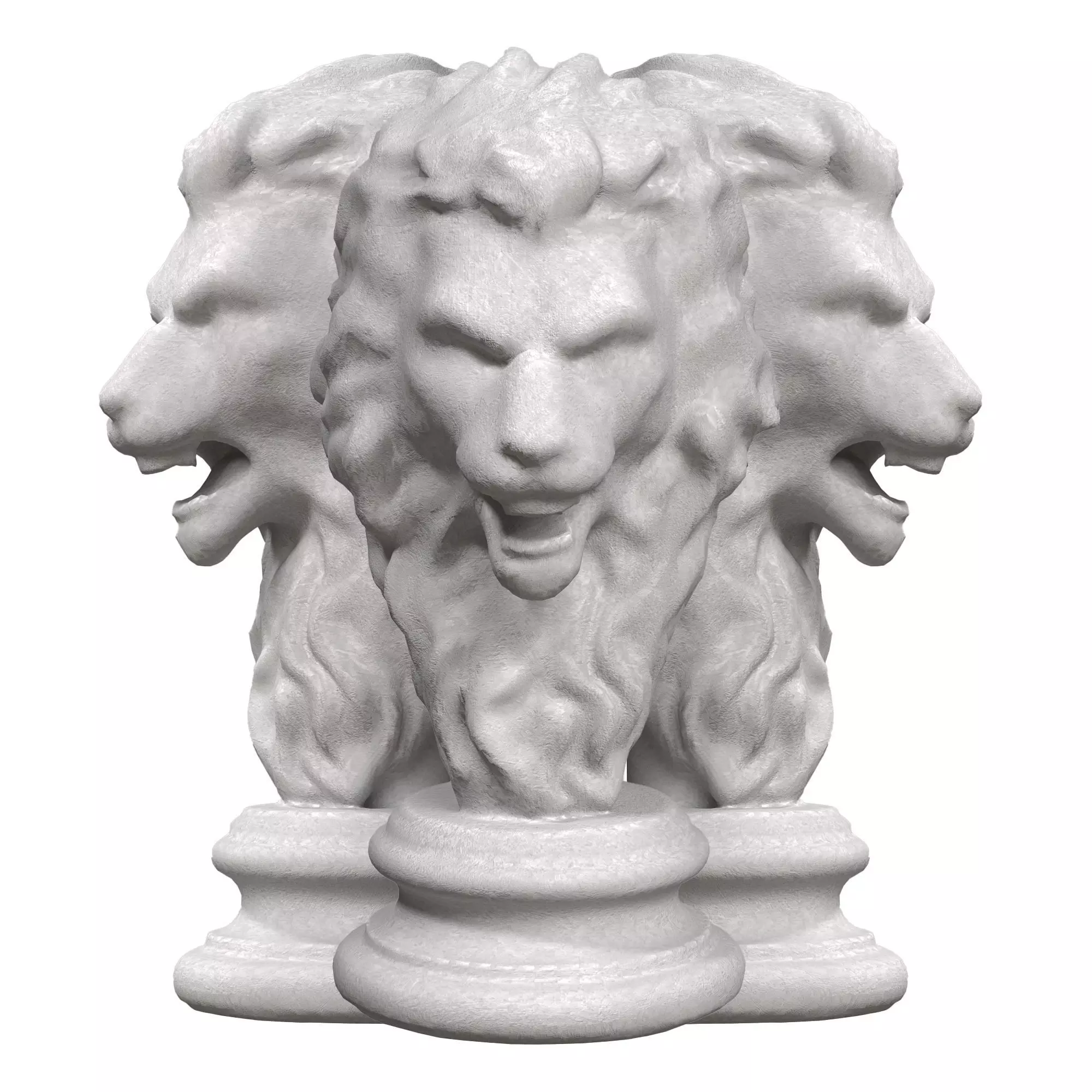 Grand Sculpture Lion 3D model_0