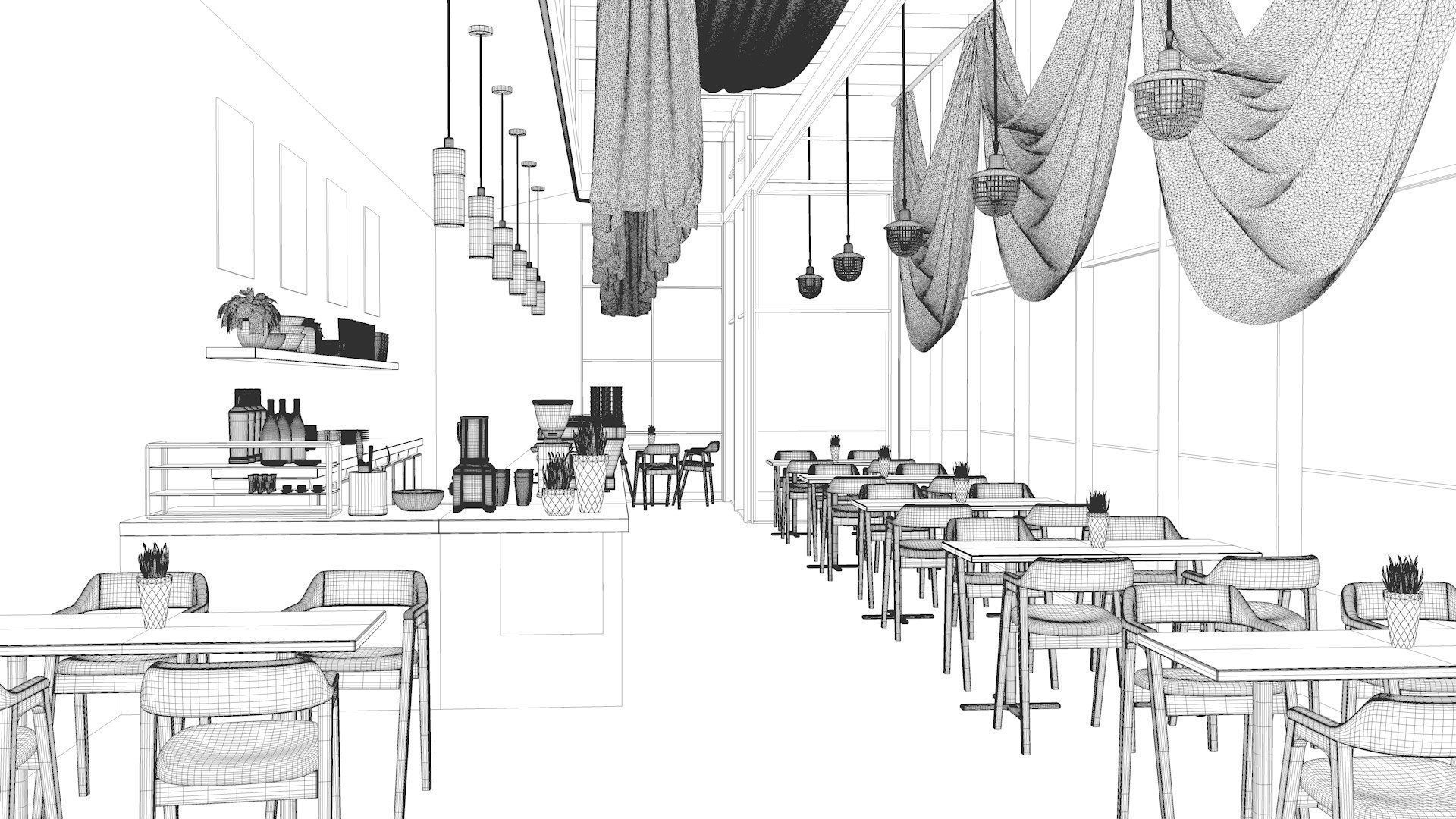 Vol 6 Collection of Coffeeshops and Restaurants 3D model_29