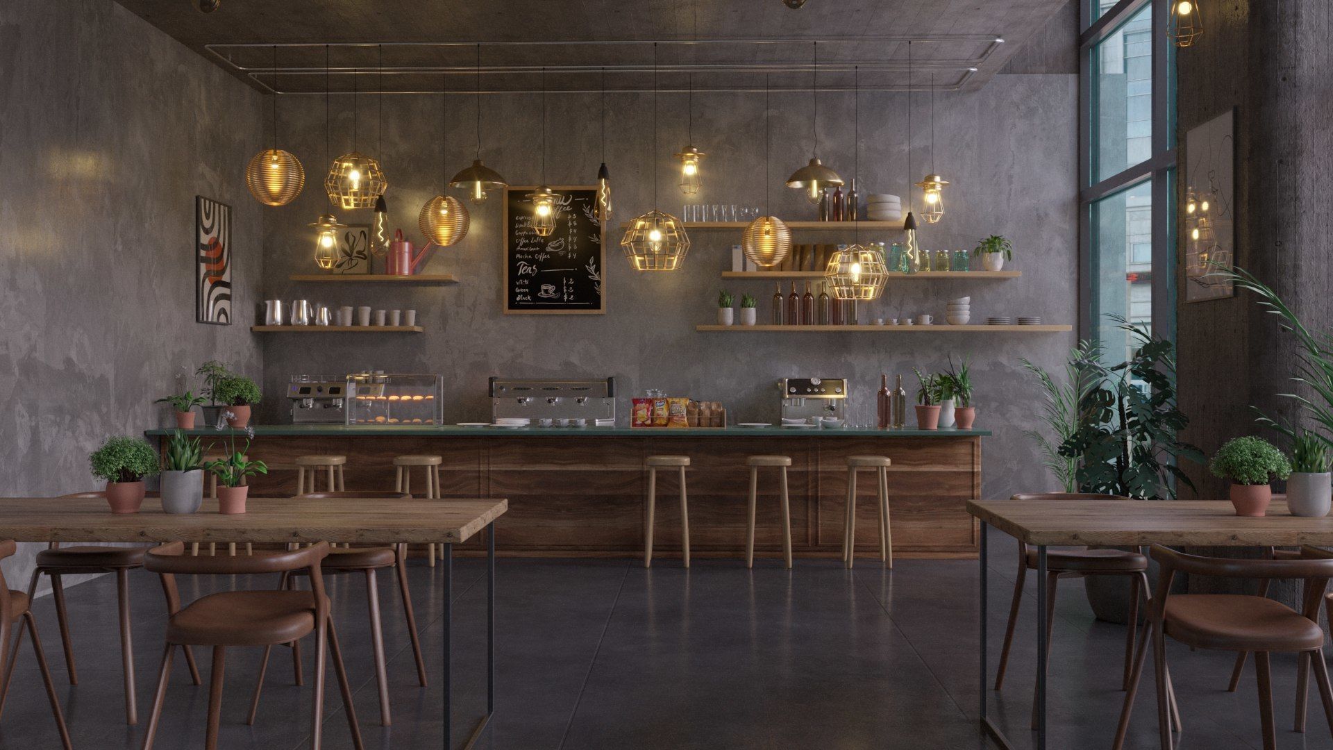 Vol 6 Collection of Coffeeshops and Restaurants 3D model_42