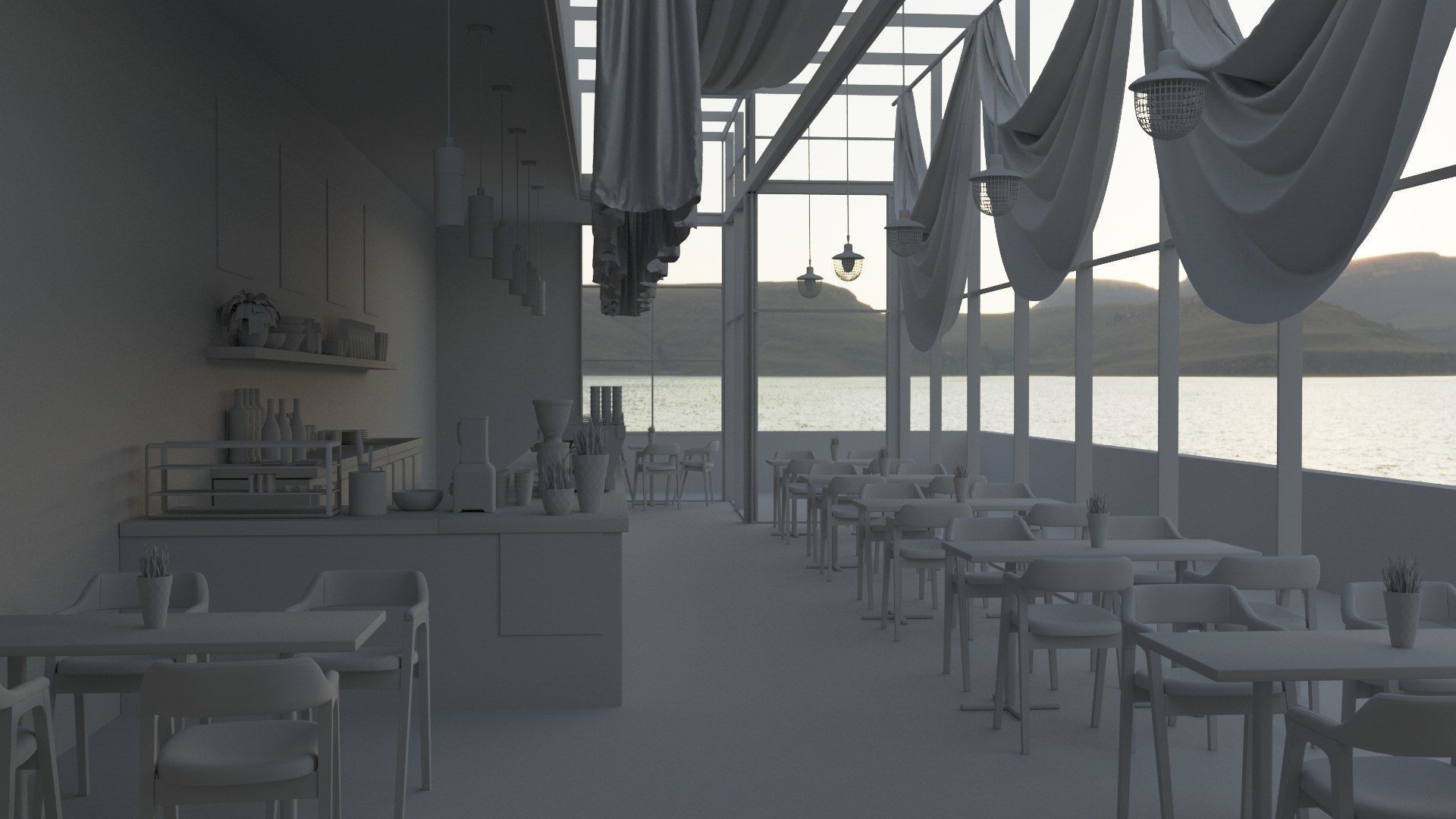 Vol 6 Collection of Coffeeshops and Restaurants 3D model_17